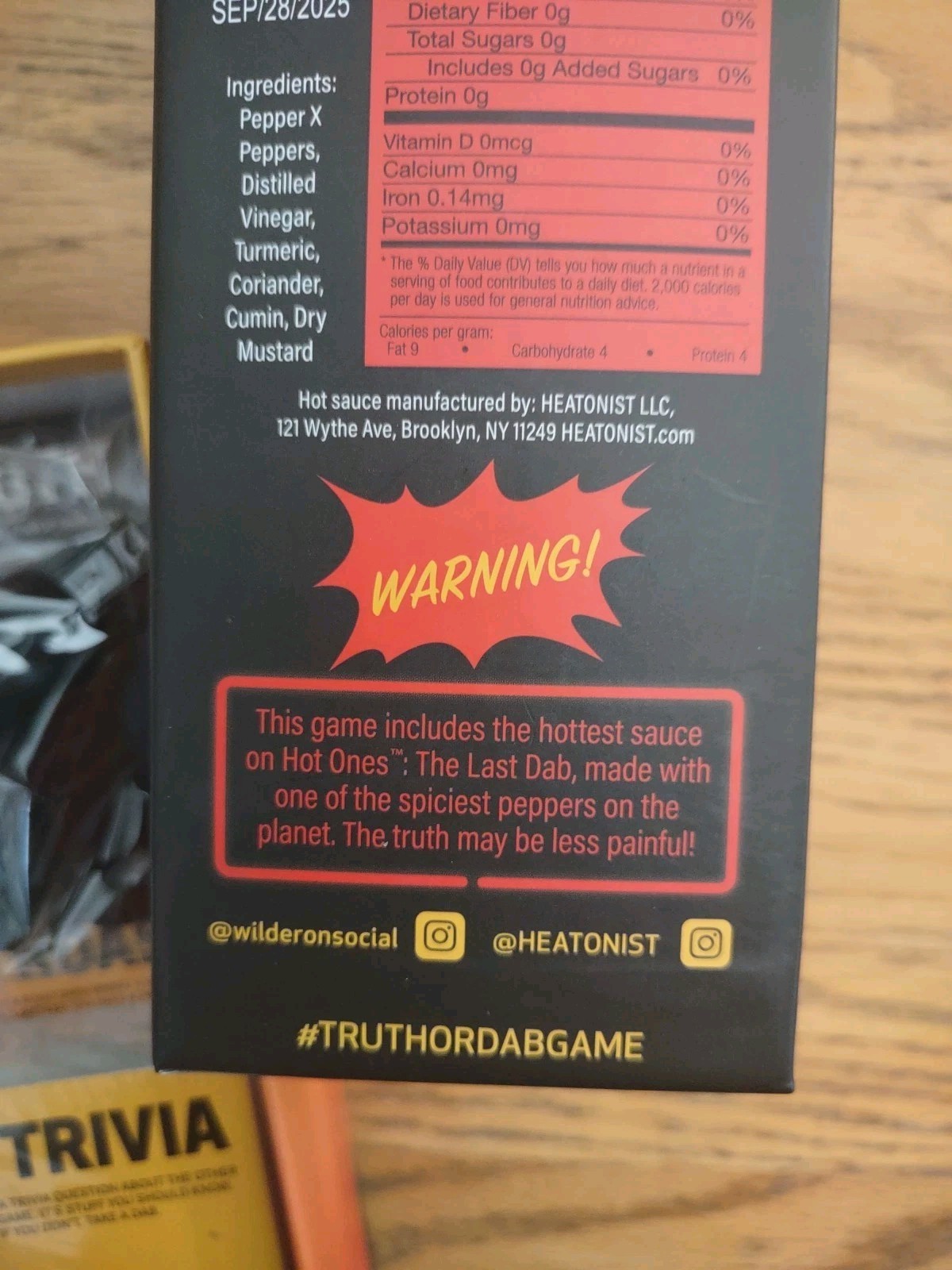 Hot Ones Truth or Dab The Game – (Hot Sauce EXPIRED) Ages 17 Plus 3-6 Players