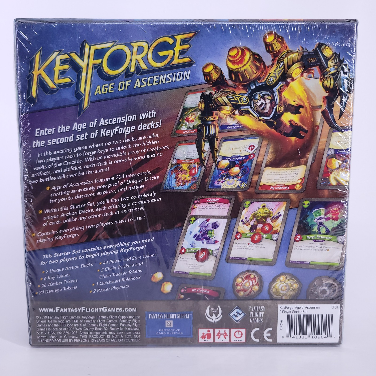 KeyForge: Age of Ascension Two-Player Starter Set 2 Playmats 2 Booster Decks NEW