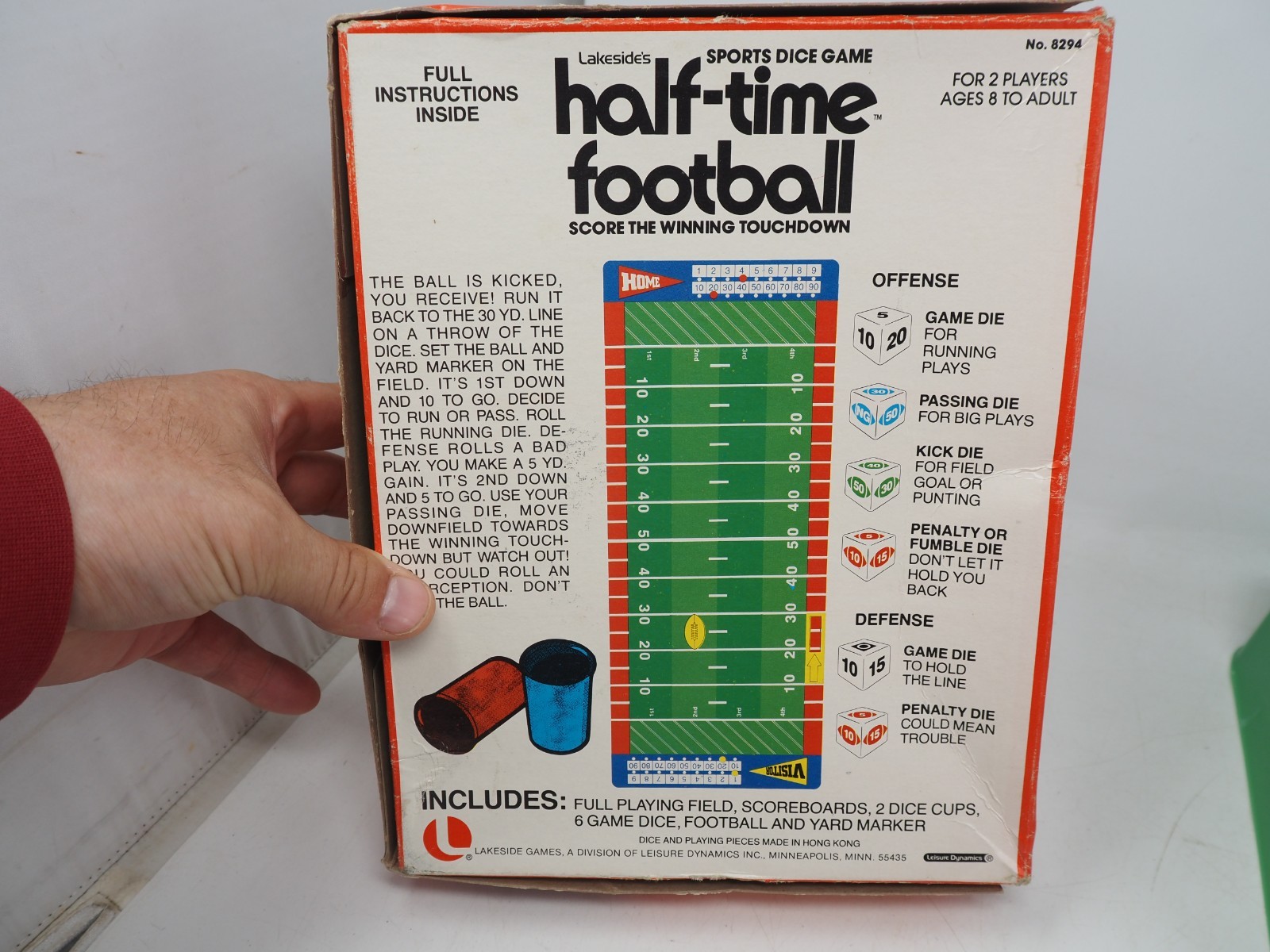 Vintage Half Time Football Dice Game Lakside Complete