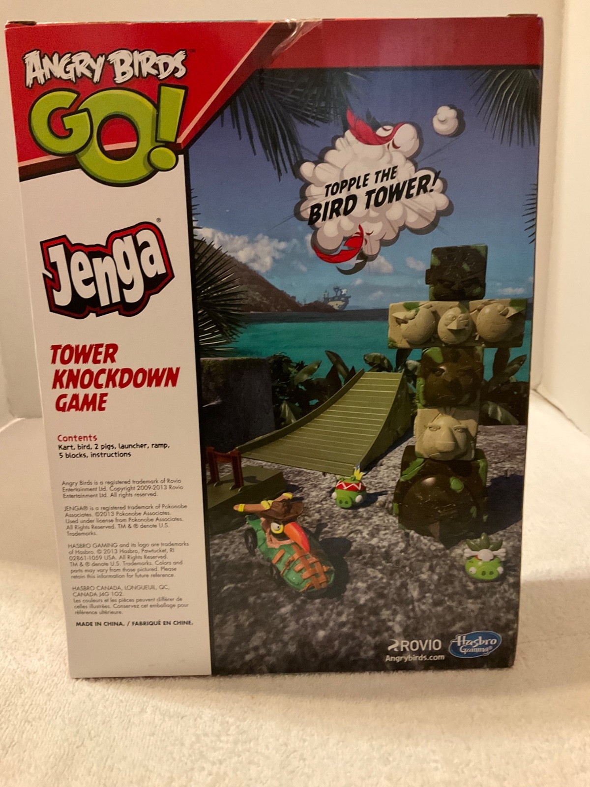 Angry Birds GO! Jenga Tower Knockdown Game Hasbro Gaming