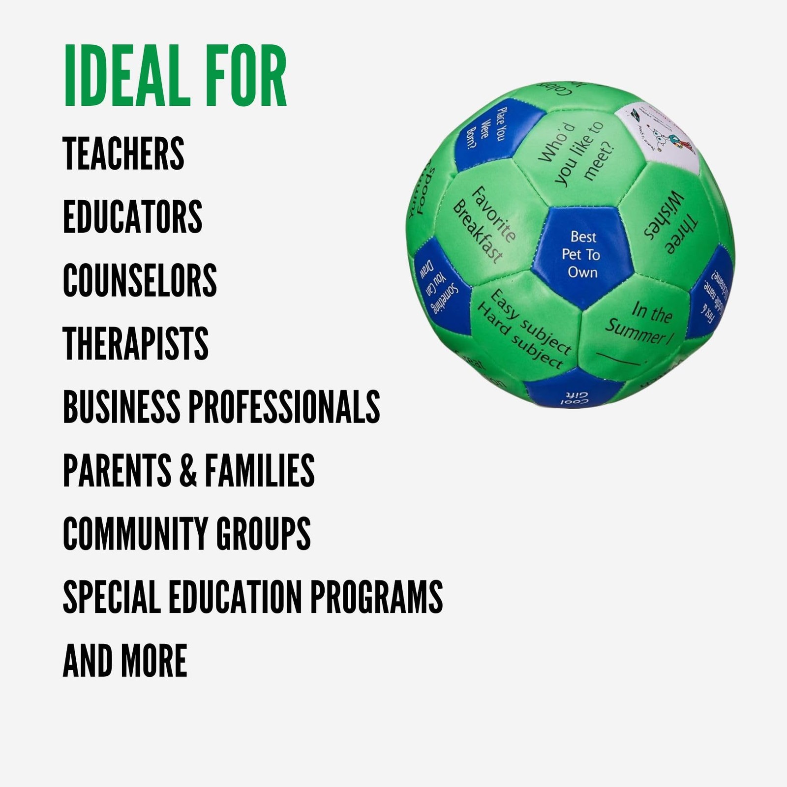 Thumball Who Are You 4 Inch Kids Social Conversation Skill Development Ball