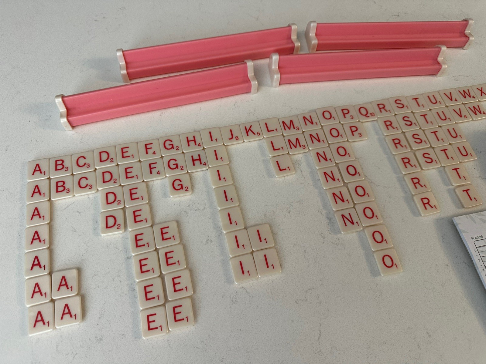 Designer’s Edition Scrabble 2008 Hasbro -Pink Toys R Us Missing 1 L No Board