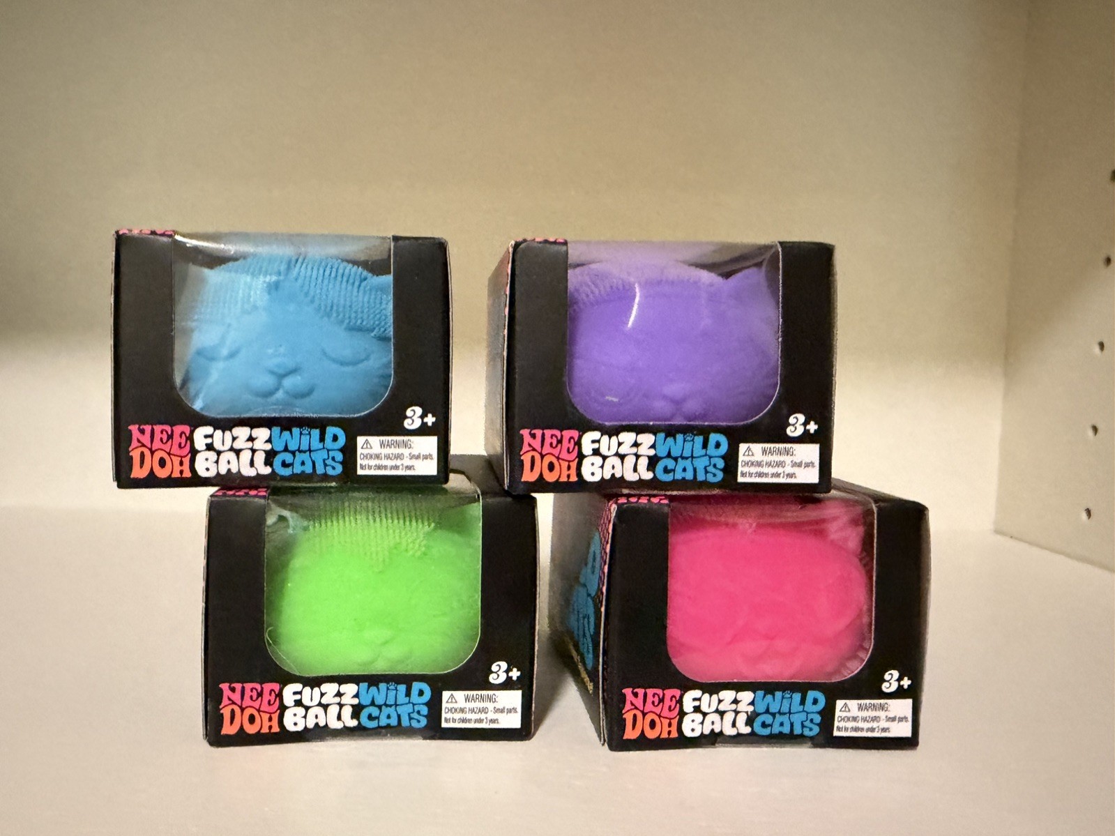 NeeDoh Wild Cats Fuzz Ball Nee Doh Squishy NEW Authentic Schylling Sealed