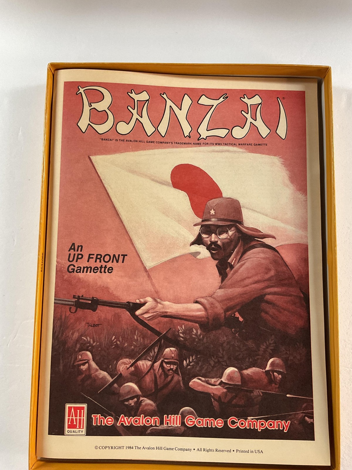 Vintage 1984 BANZAI Board Game Avalon Hill Gamette UP FRONT Players 1-2 China