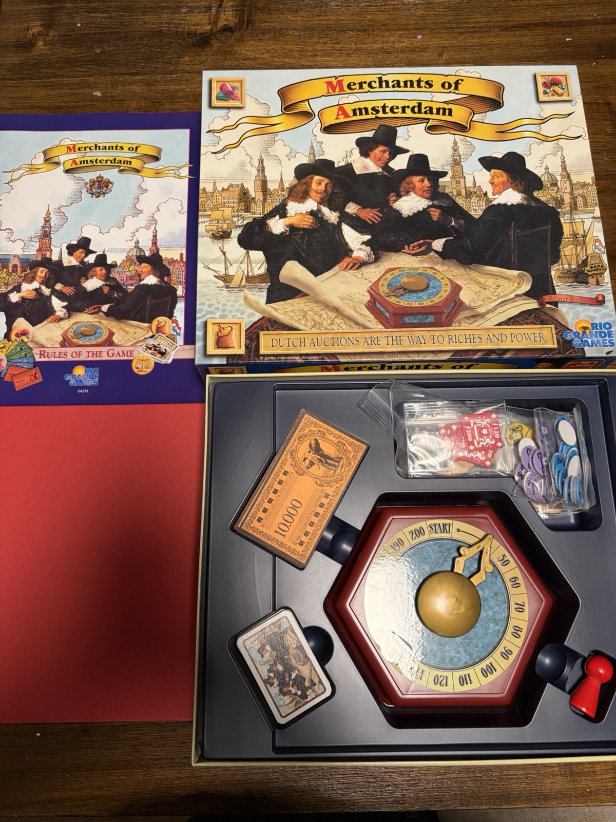 Rio Grande Games Merchants of Amsterdam Board Game, Dutch Auction, Strategy