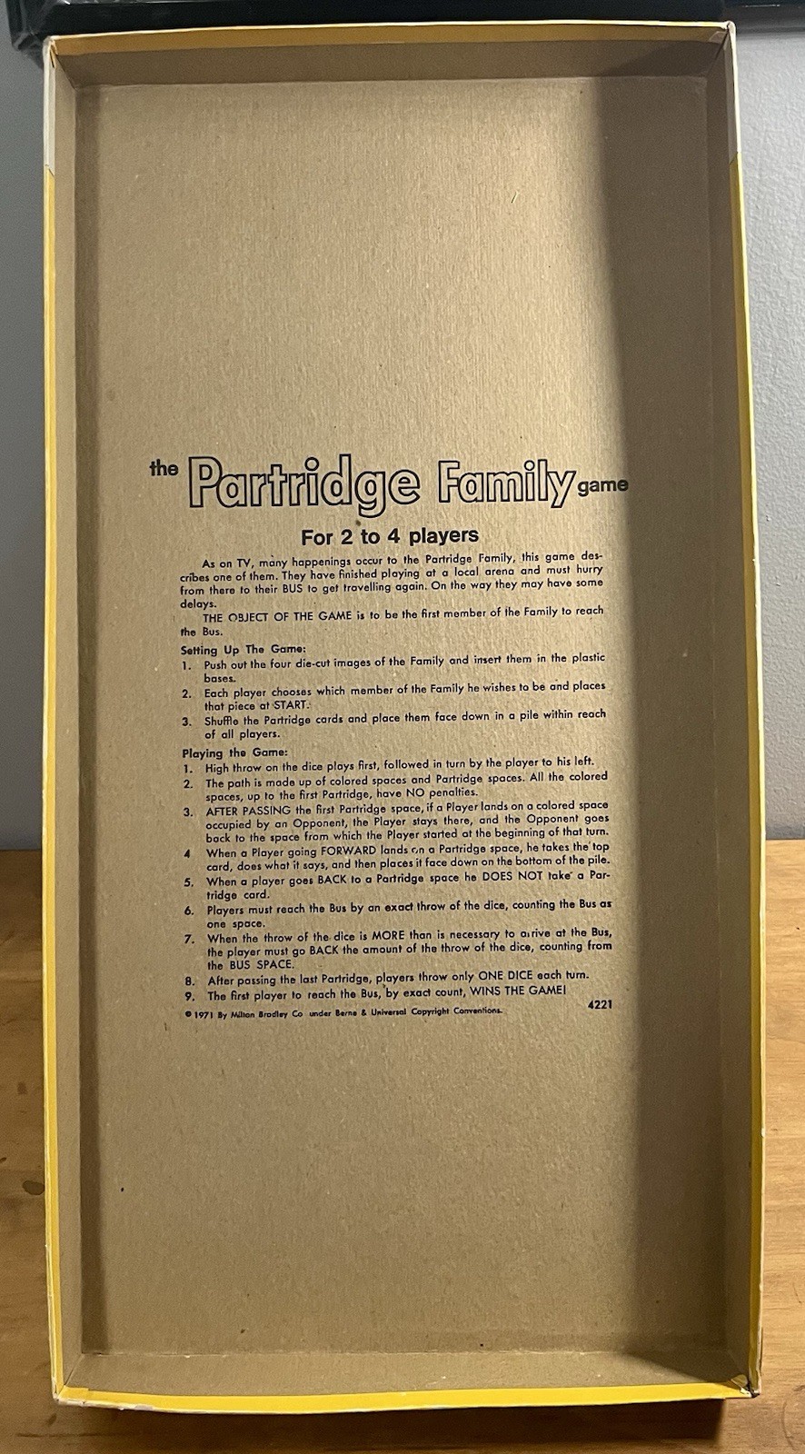 1971 Milton Bradley The Partridge Family Board Game UNUSED!