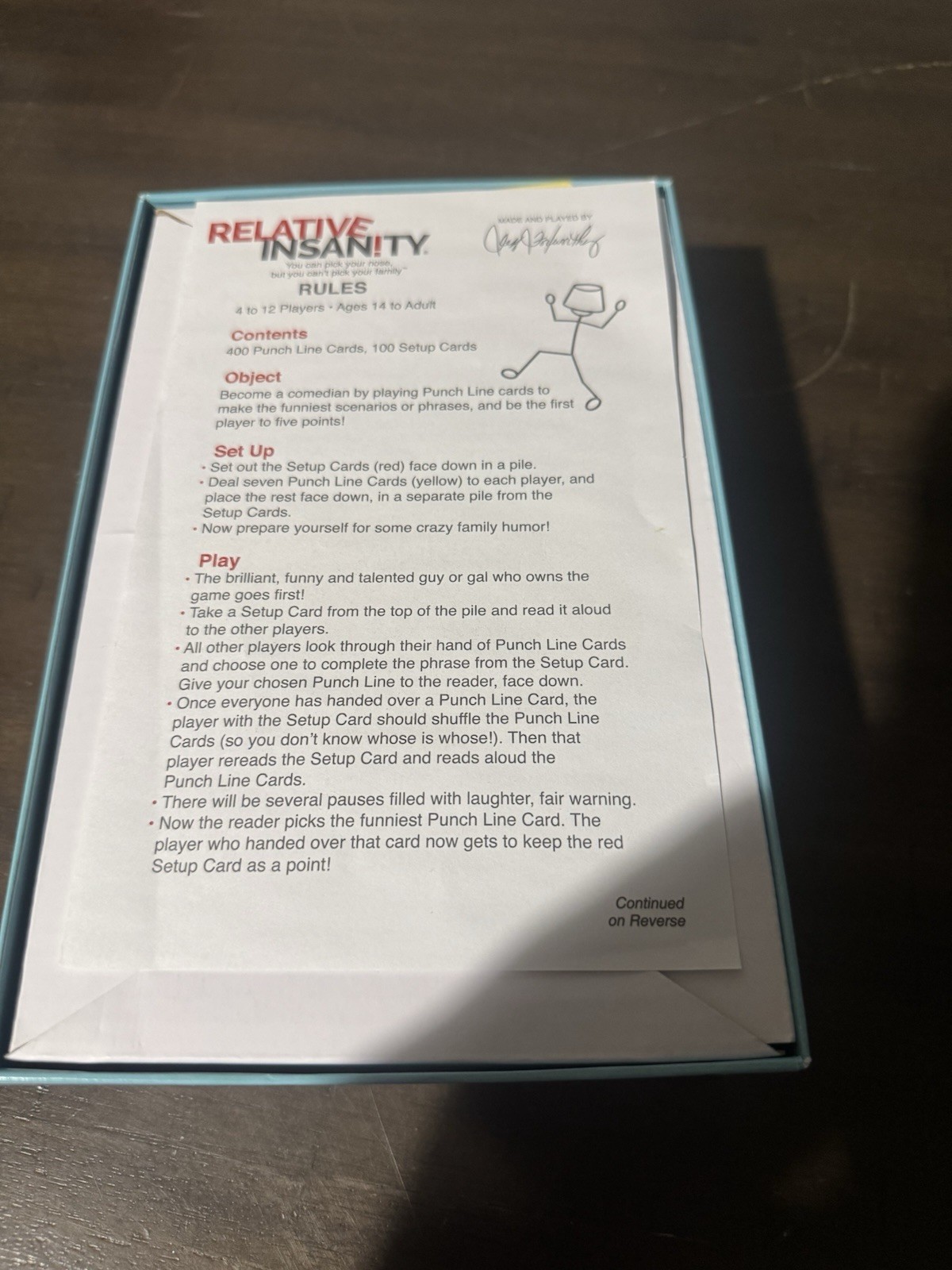 RELATIVE INSANITY board-game Jeff Foxworthy humor cards 2017 family NWT