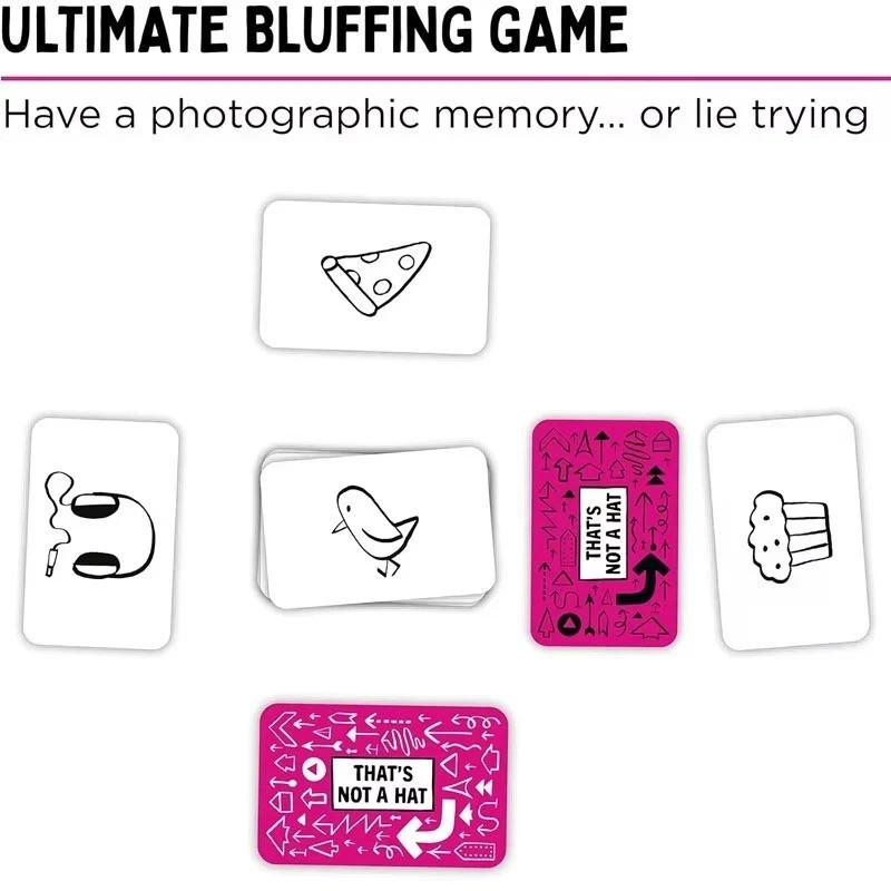 That’S Not a Hat – Fun Bluffing & Memory Party Game for All Ages Components