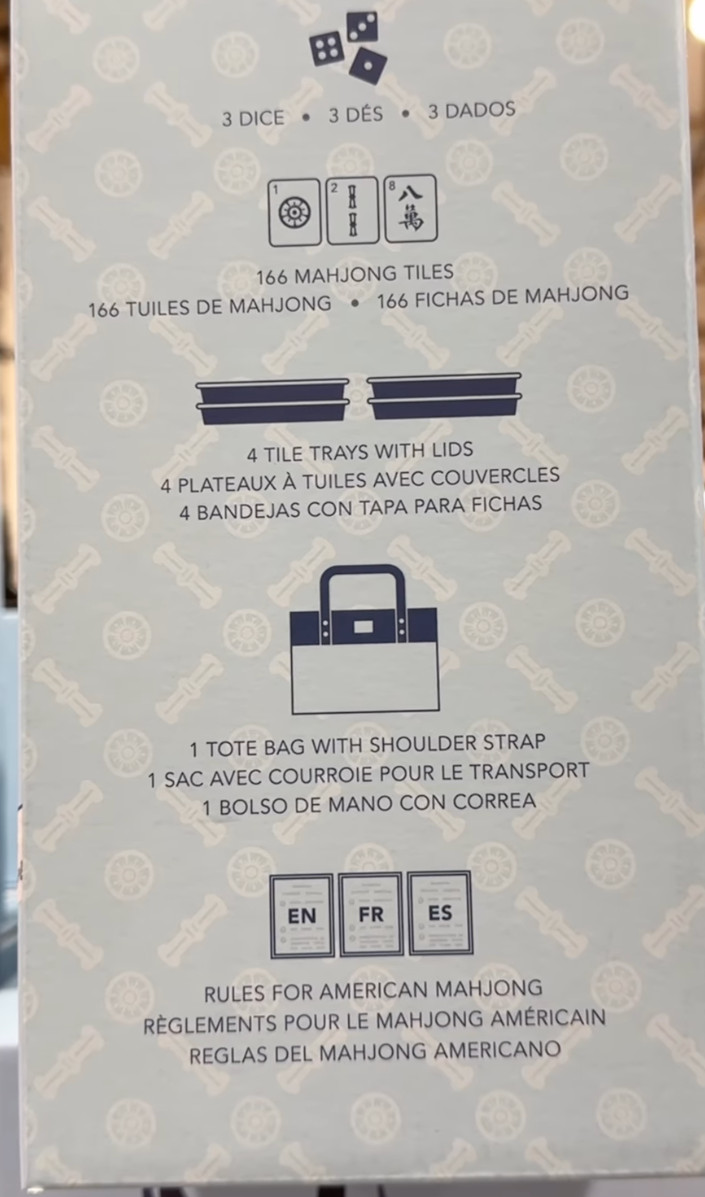 Winning Solution American Mahjong Set With Carrier Bag 4 trays 166 XL Tiles NEW