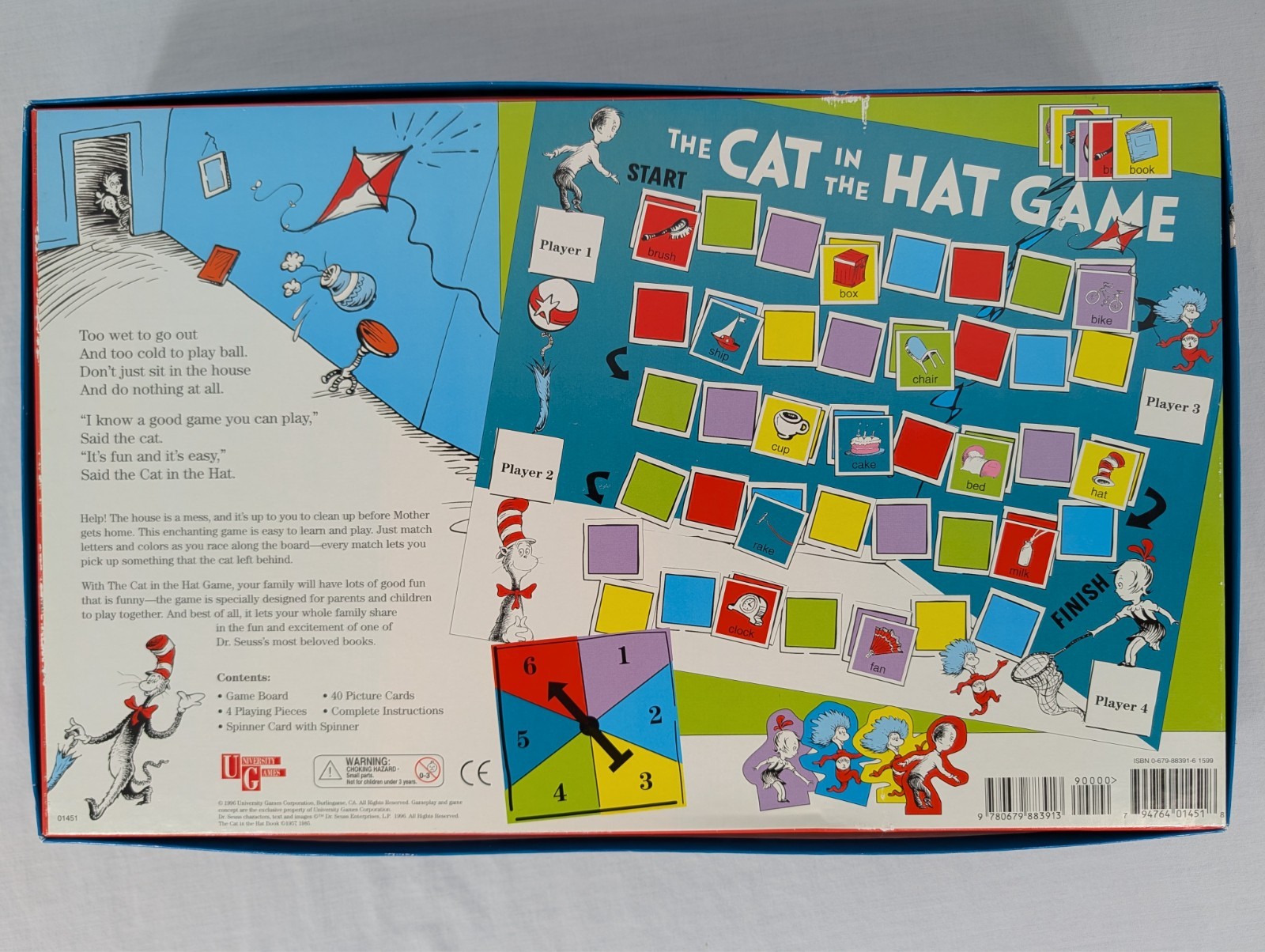 The Cat In The Hat Board Game Vintage 1996 FUN-IN-A-BOX-Per the Cat! Pre-Owned