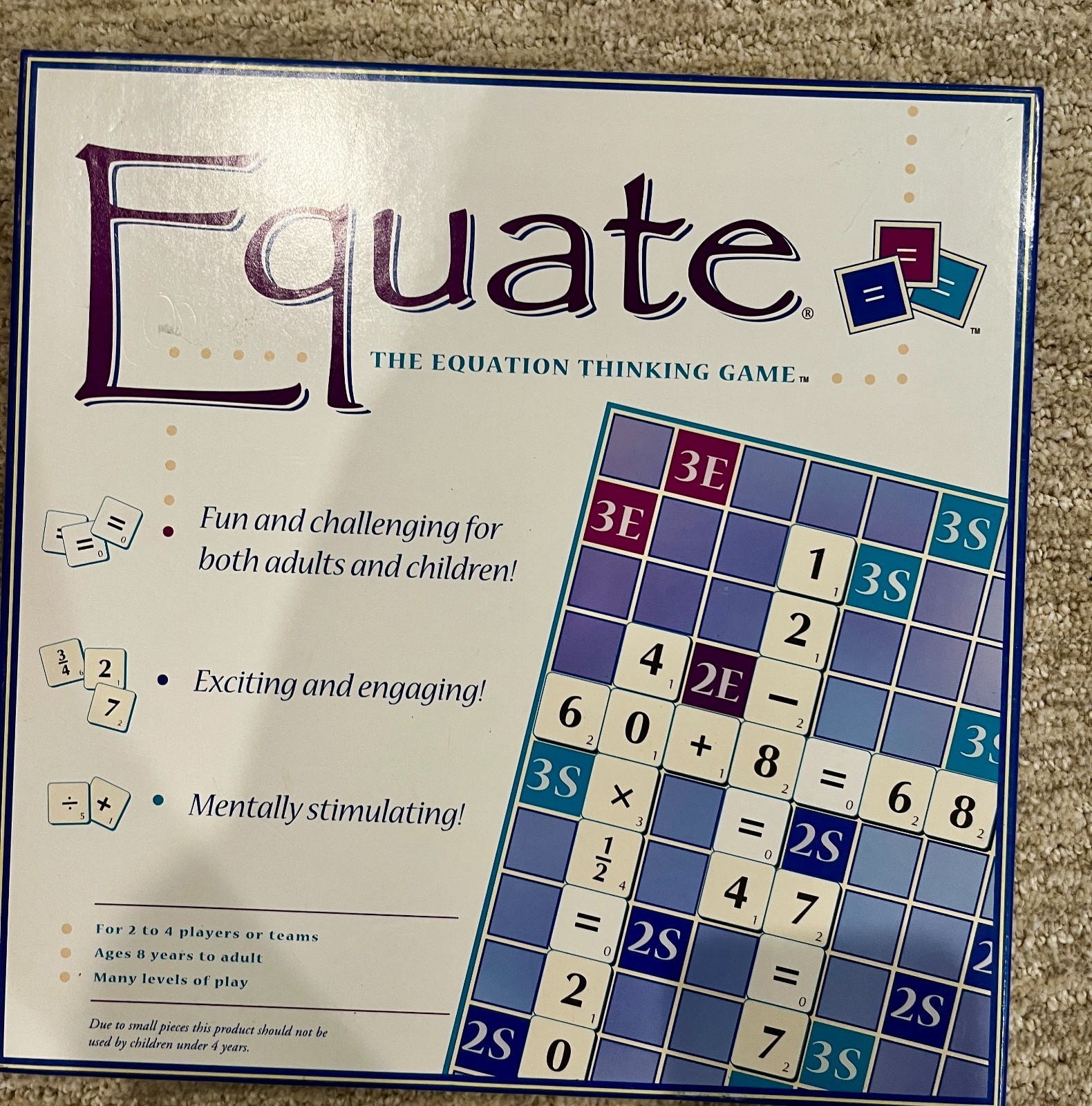 Equate The Equation Thinking Board Game – Home School – Math – Complete