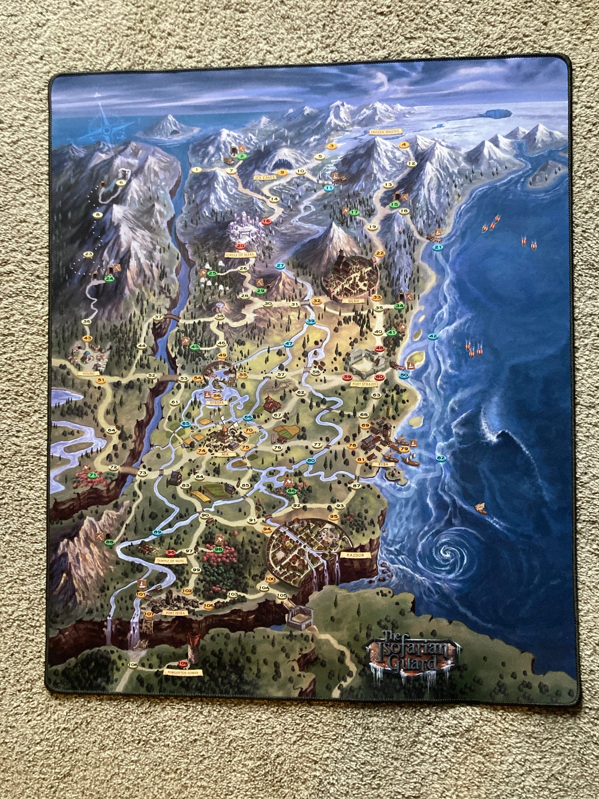 The Isofarian Guard Double-Sided Neoprene Game Mat World Map