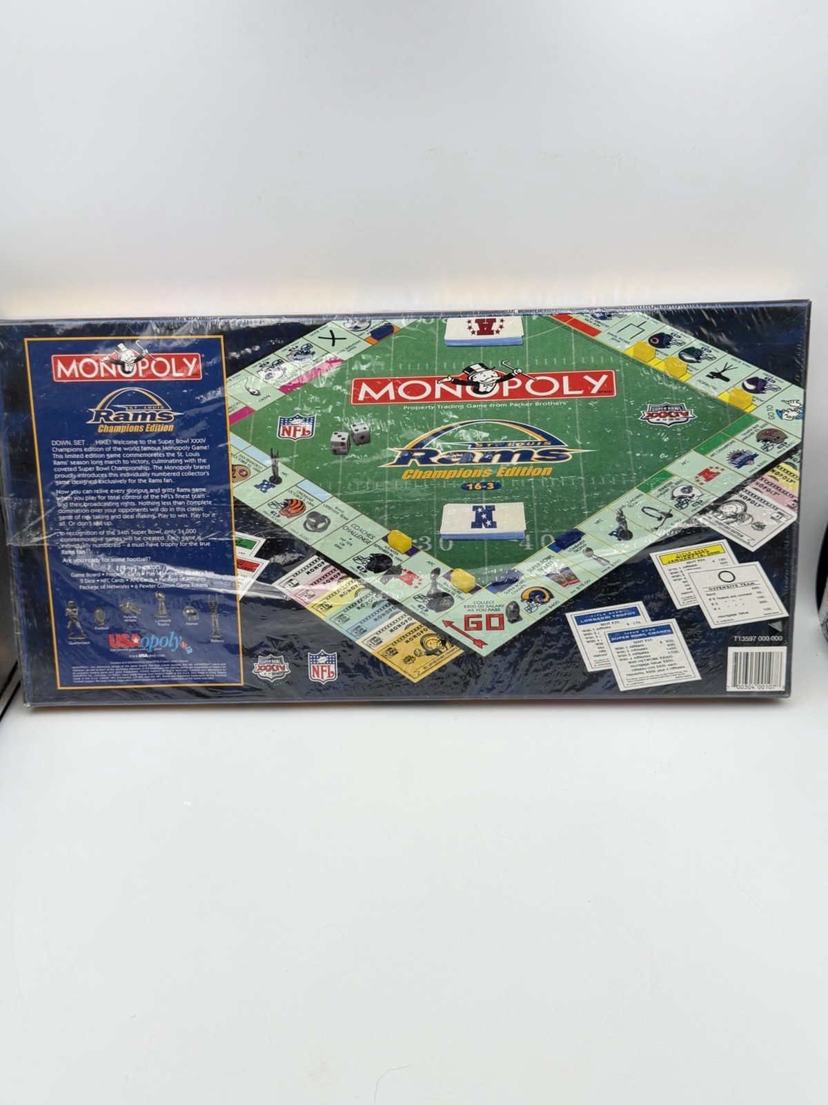 Sealed 2000 St Louis Rams Champions Edition Monopoly NFL Super Bowl XXXIV 34