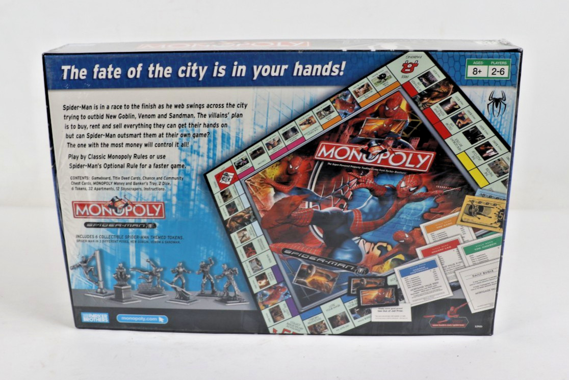 Monopoly Spider-Man 2006 Parker Brothers Marvel New Sealed 8+