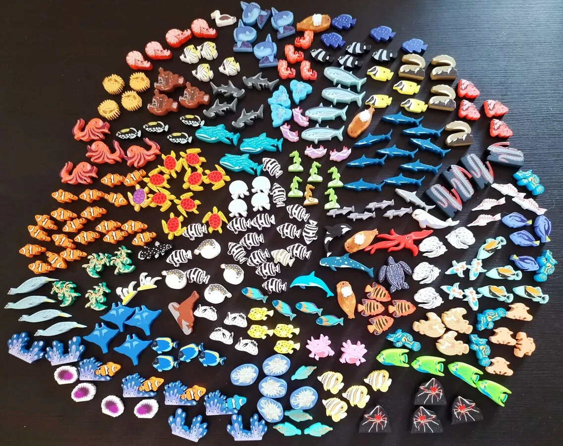 AQUA GARDEN – Screen Printed Wooden Fish – NEW/RARE