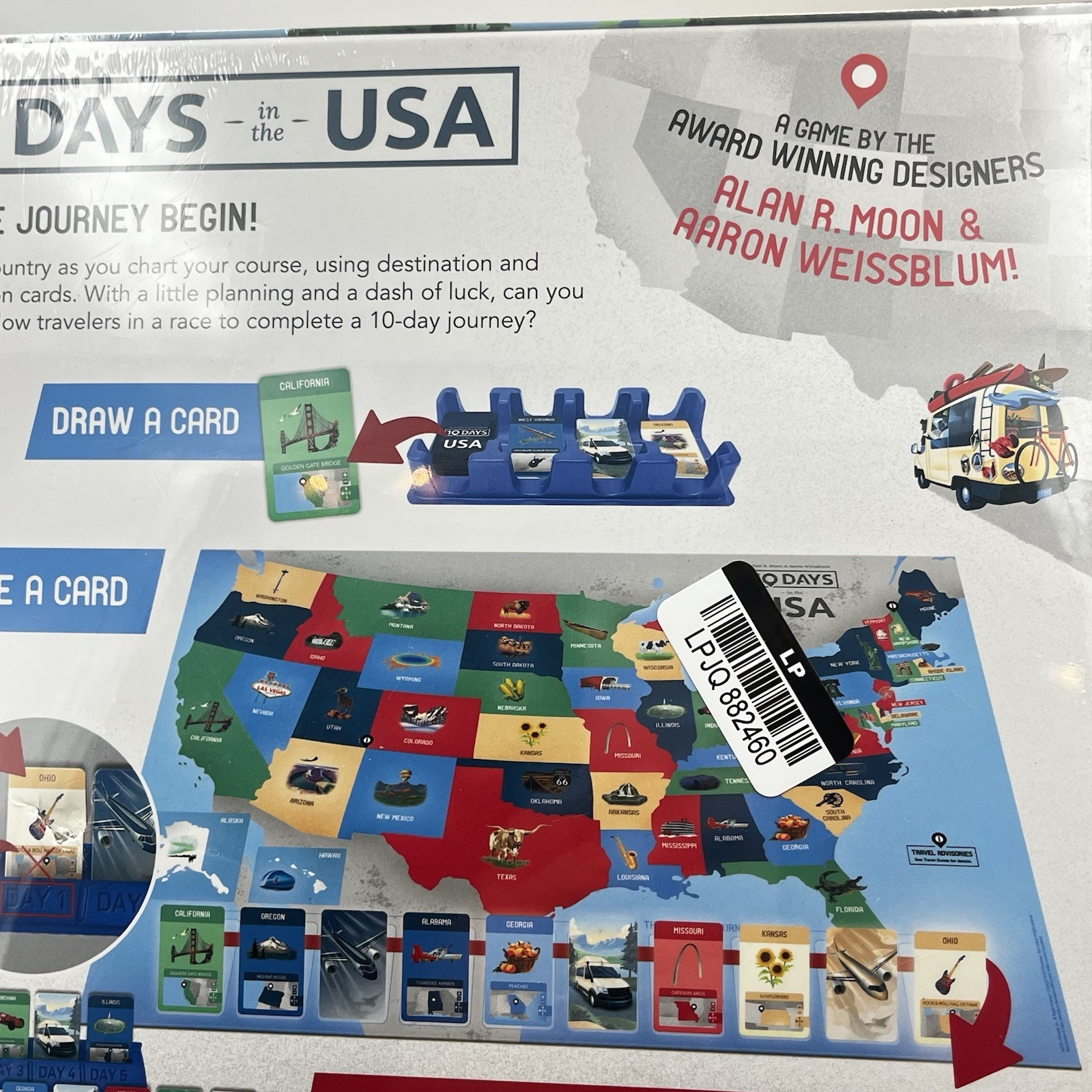 10 DAYS IN THE USA – NEW UNOPENED Board Game 2024 Alan Moon 8+ 2-4 Players