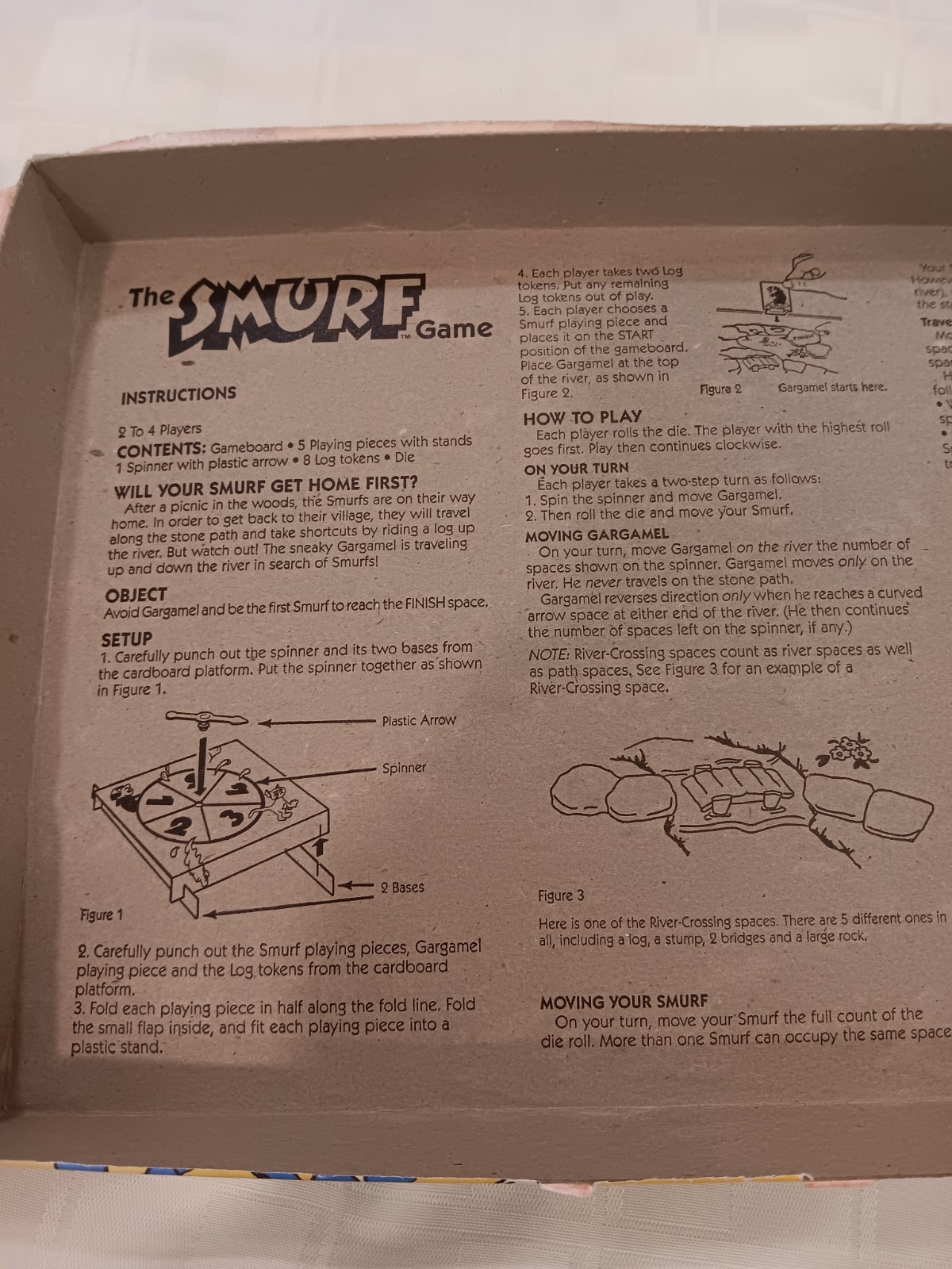 Milton Bradley The Smurf Board Game 1988 – Acceptable Condition – Incomplete