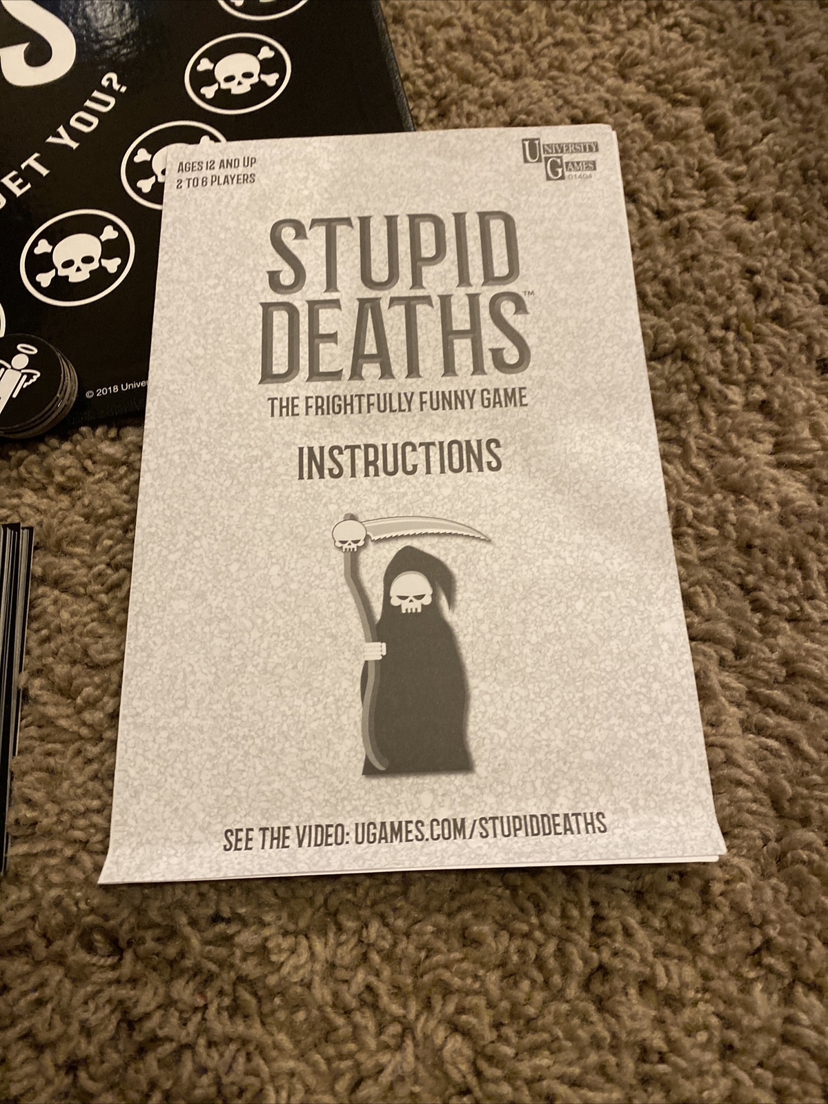 Stupid Deaths Board Game 12 And Up 2 To 6 Players University Games Very Funny 15