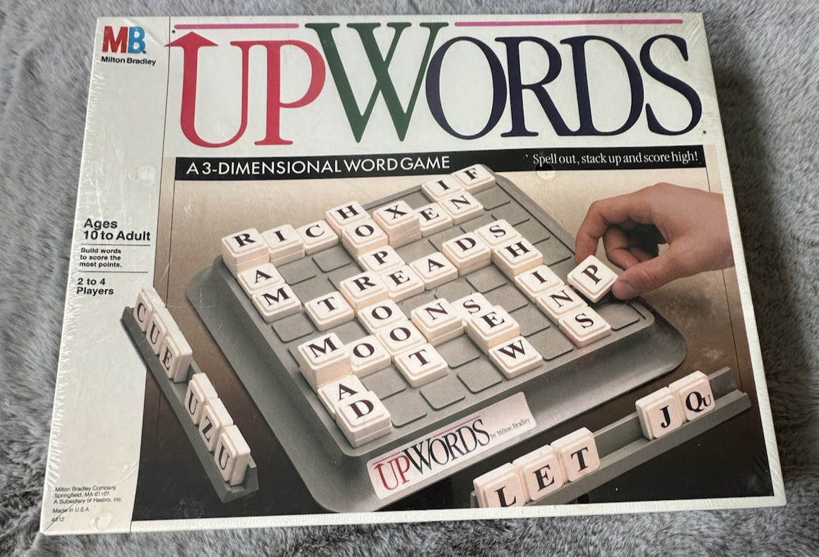 Up Words by Milton Bradley 3-Dimensional Word Game Ages 10 to Adult