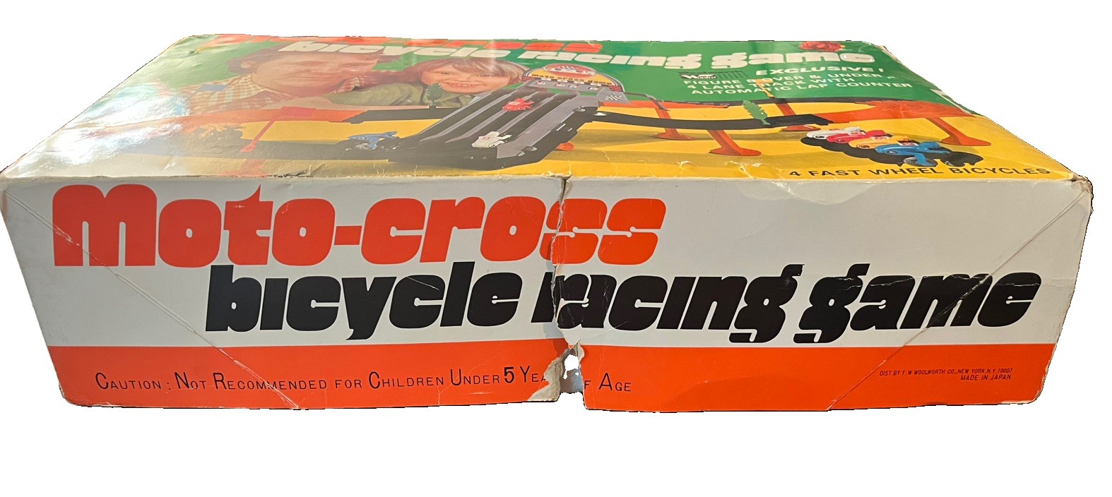 Vintage Woolworth / Woolco Moto Cross Bicycle Racing Game in Original Box