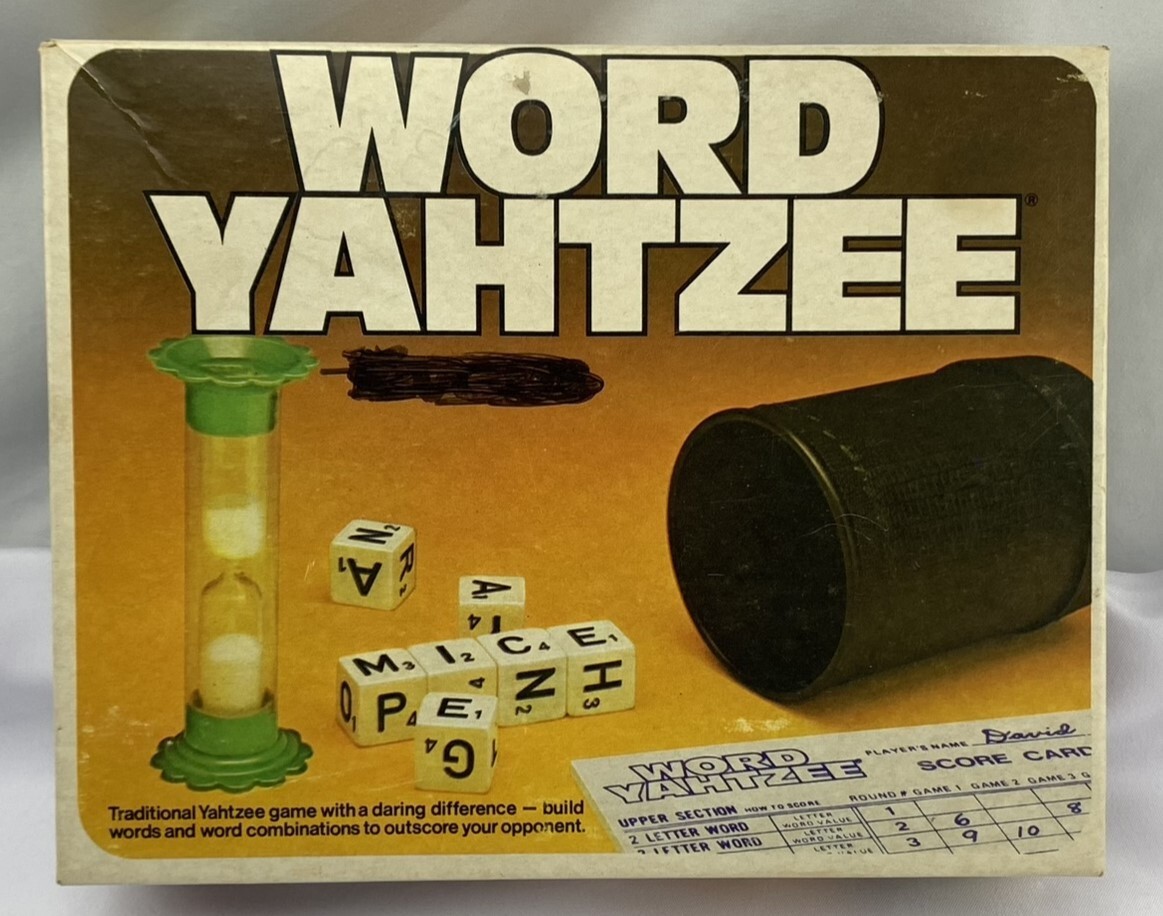 1978 Word Yahtzee Game by Milton Bradley Complete in Very Good Cond FREE SHIP