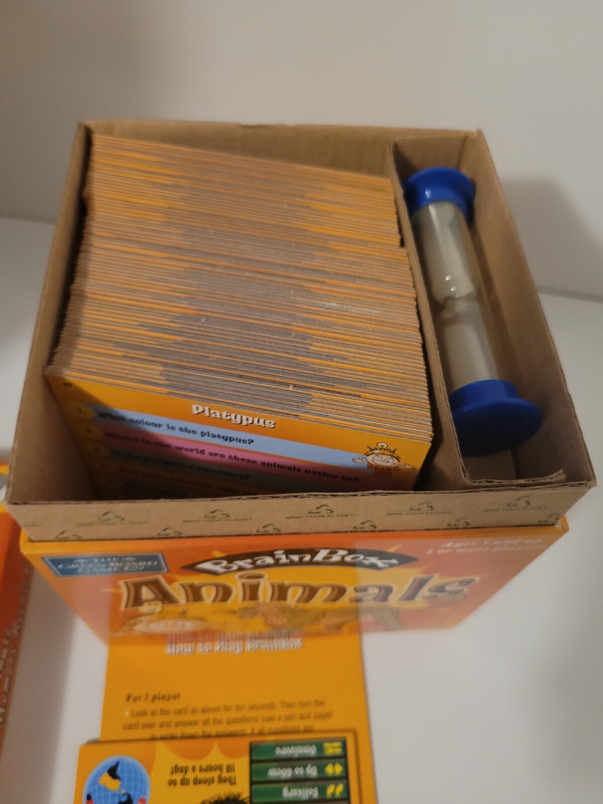 The Ten Minute Memory Recall Game, Brainbox Animals
