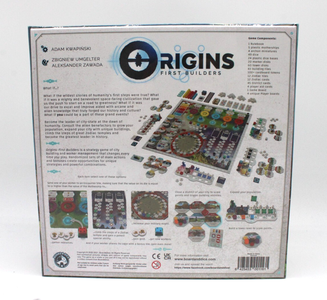 Origins: First Builders Board Game Board & Dice Games Factory Sealed