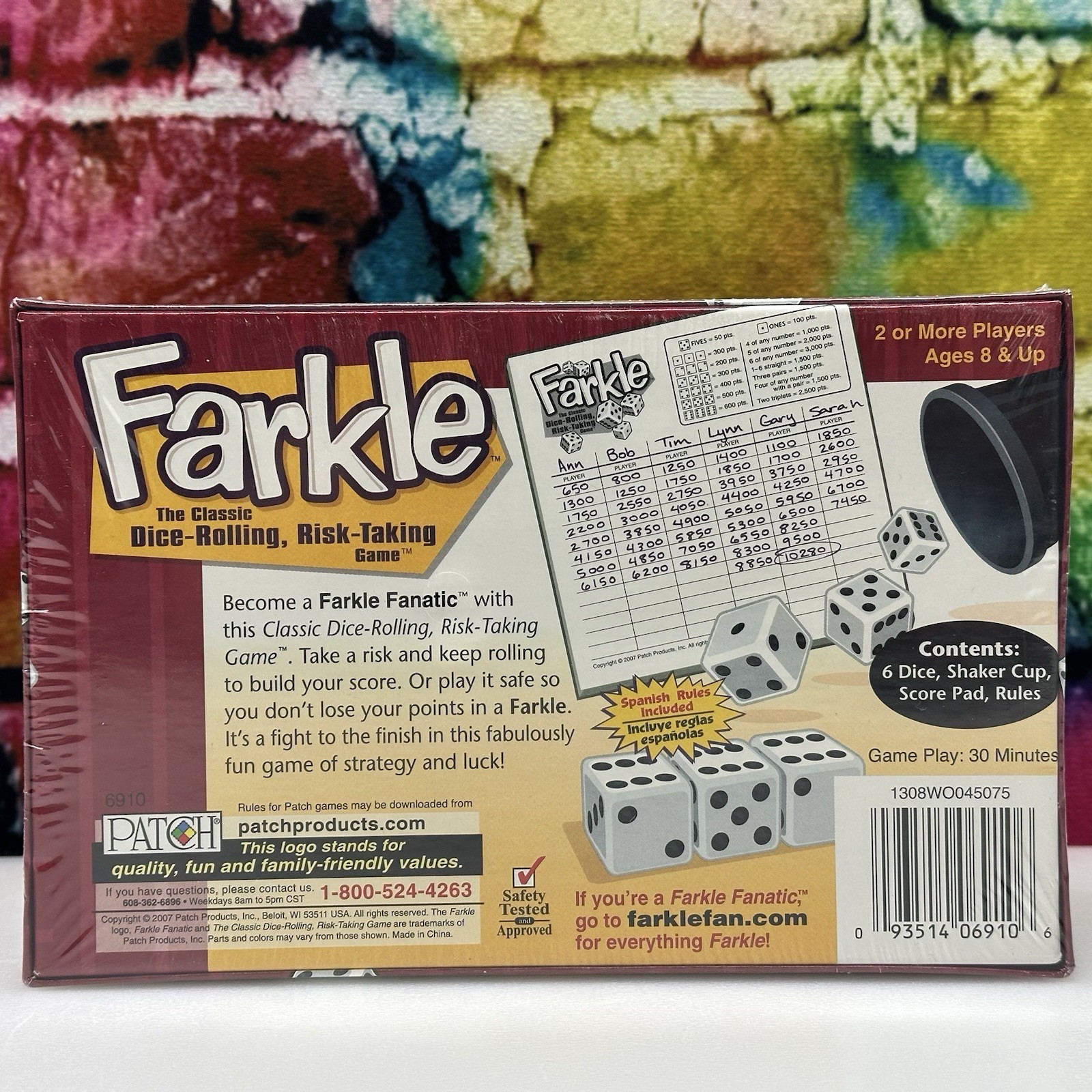 FARKLE Classic Dice Rolling Risk Taking Game Patch Products Ages 8+ Sealed NEW!