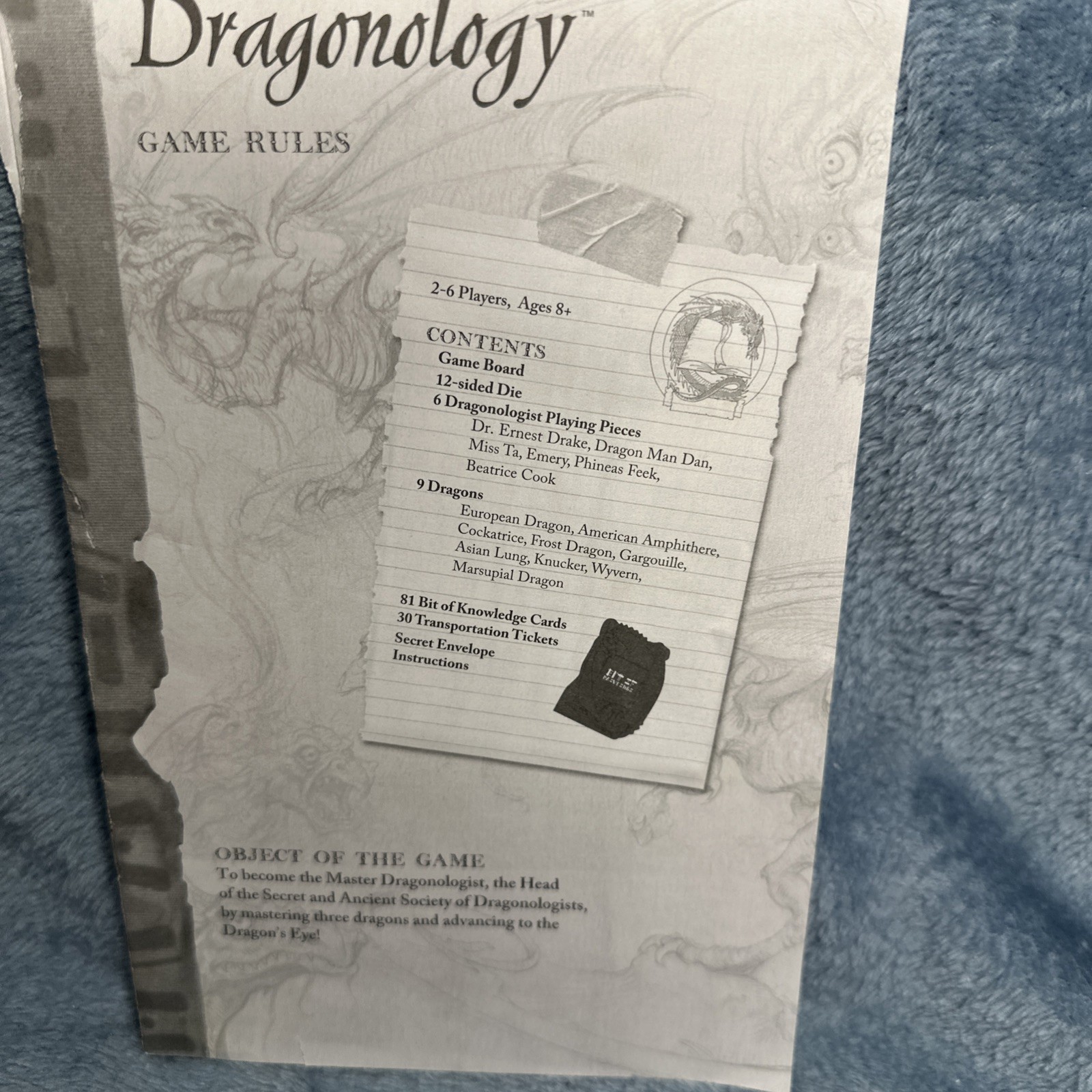Dragonology The Game 2006 Sababa Toys Fantasy Board Game