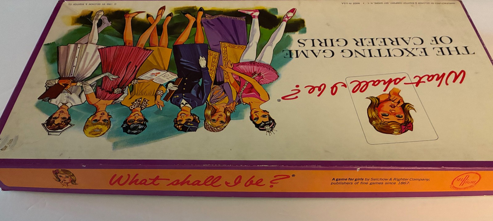 Vtg 1966 What Shall I Be? Career Girls Board Game Complete Selchow Righter