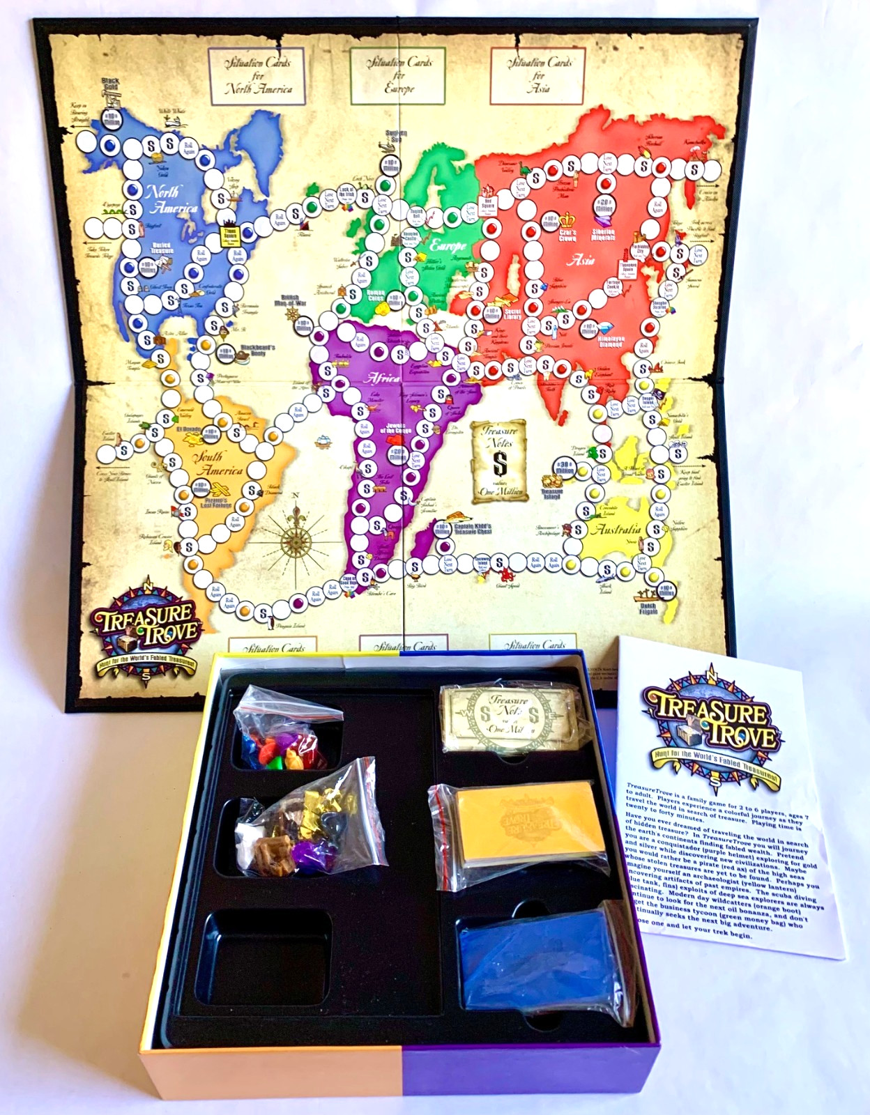 Treasure Trove Board Game 2008 Complete Family Kids Fun Treasure Hunt Adventure