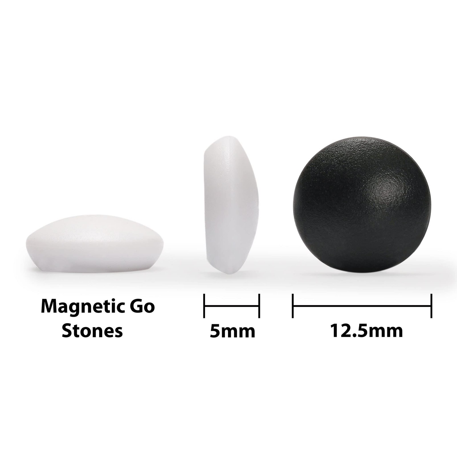 Yellow Mountain Imports Magnetic Go Game Set with Single Convex Magnetic Plastic