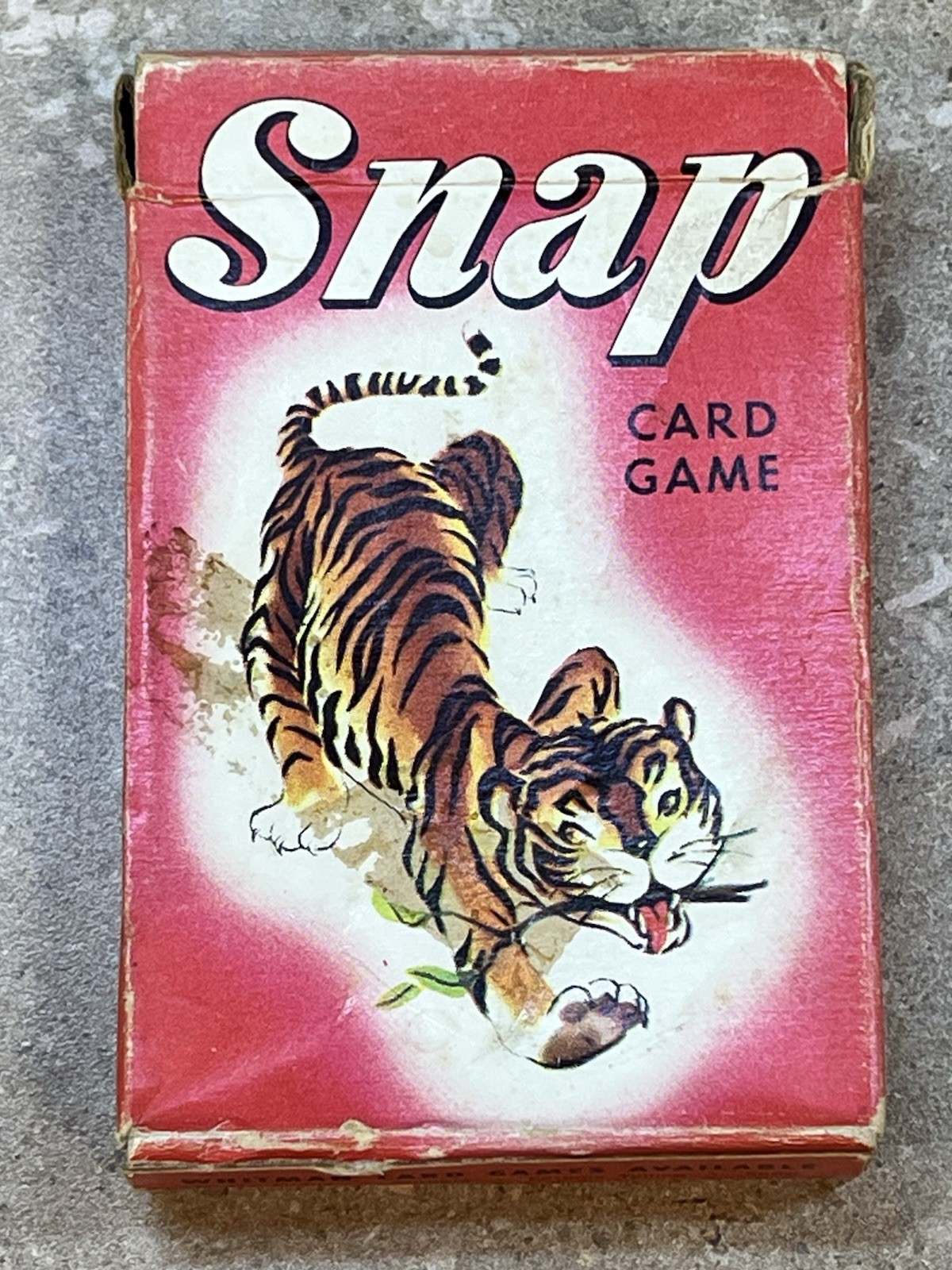 Vintage Whitman Snap Card Game 1950s Animals Complete