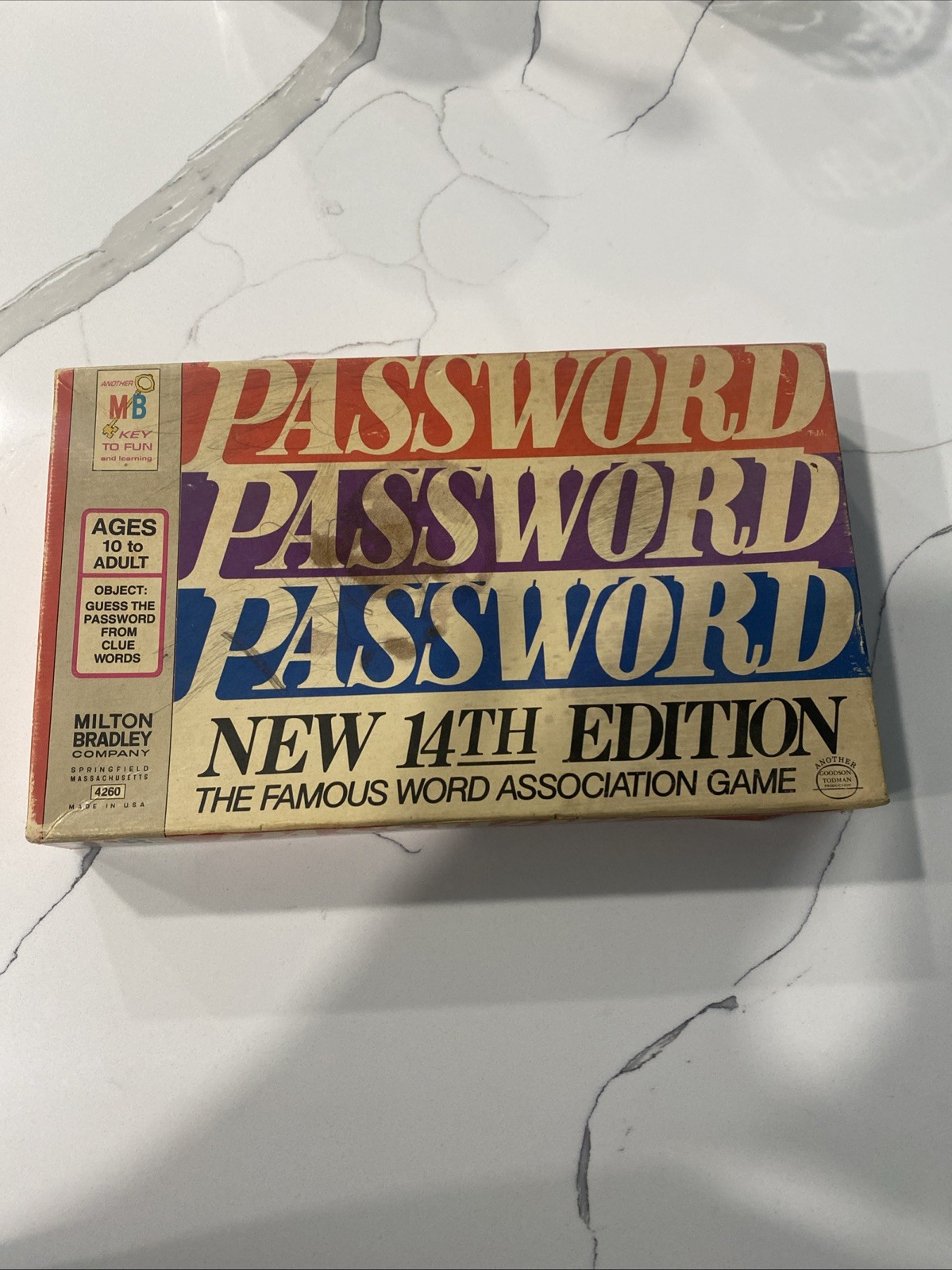 Password Board Game 14th Edition Milton Bradley #4260 Vintage 1972