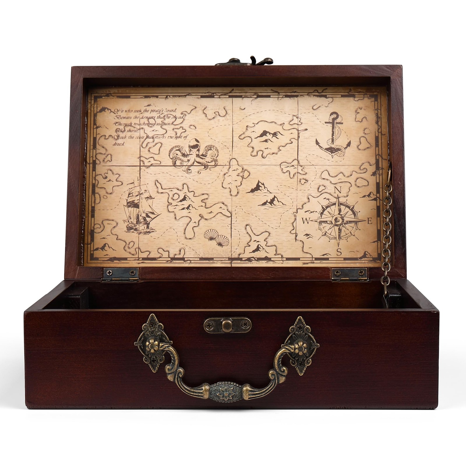 STERLING Games 12 Number Shut The Box Wooden Box Travel Case Nautical Theme F…
