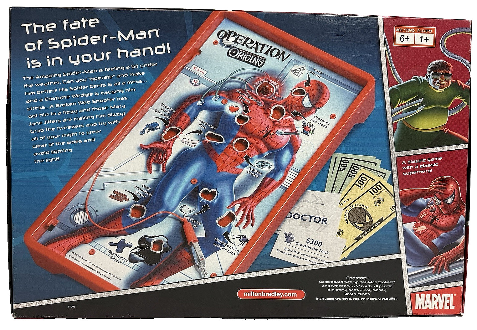 Operation Spider-Man Origins Edition Milton Bradley 2006 COMPLETE