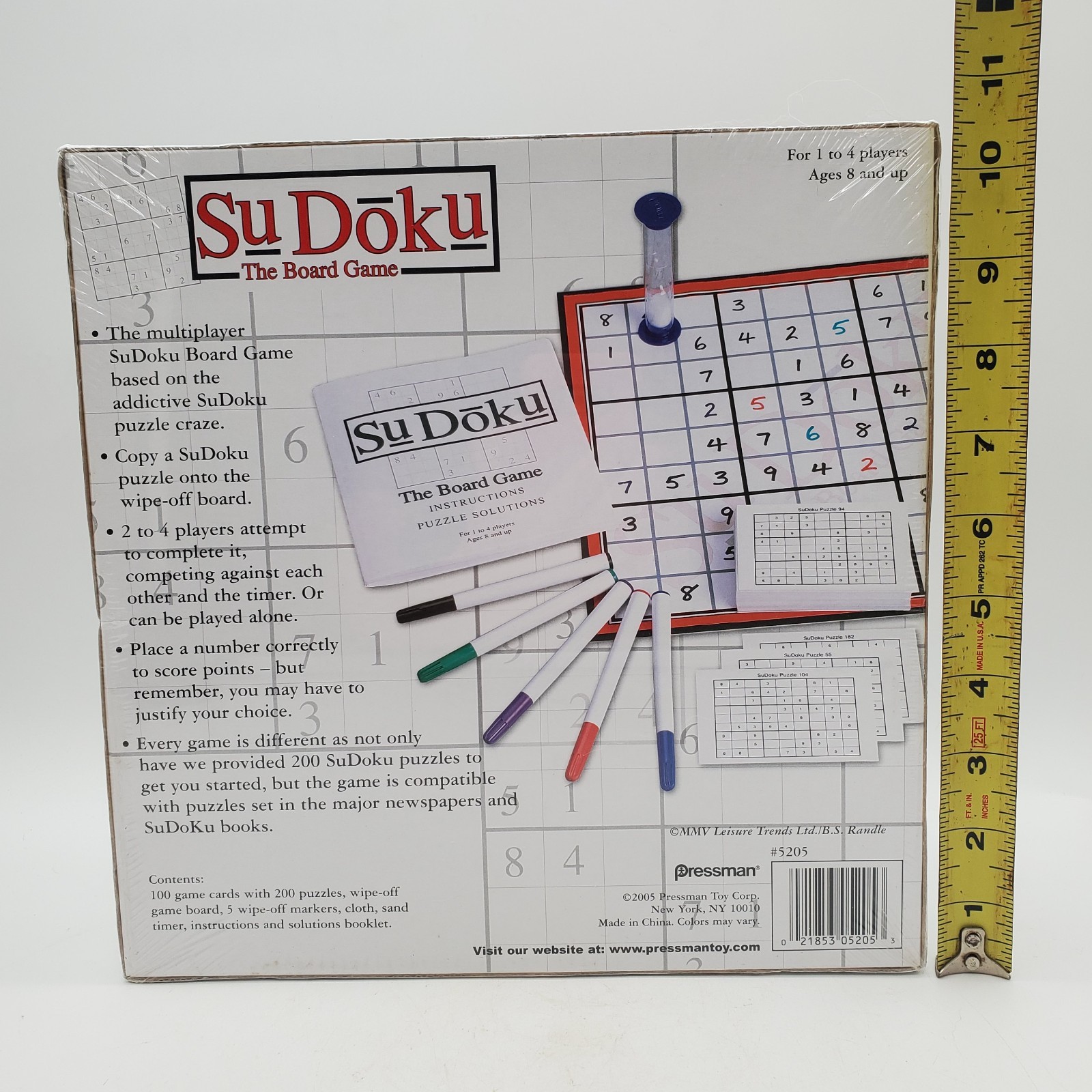 SUDOKU The Board Game 1 to 4 Players, New, Cards Sealed, Pressman 2005