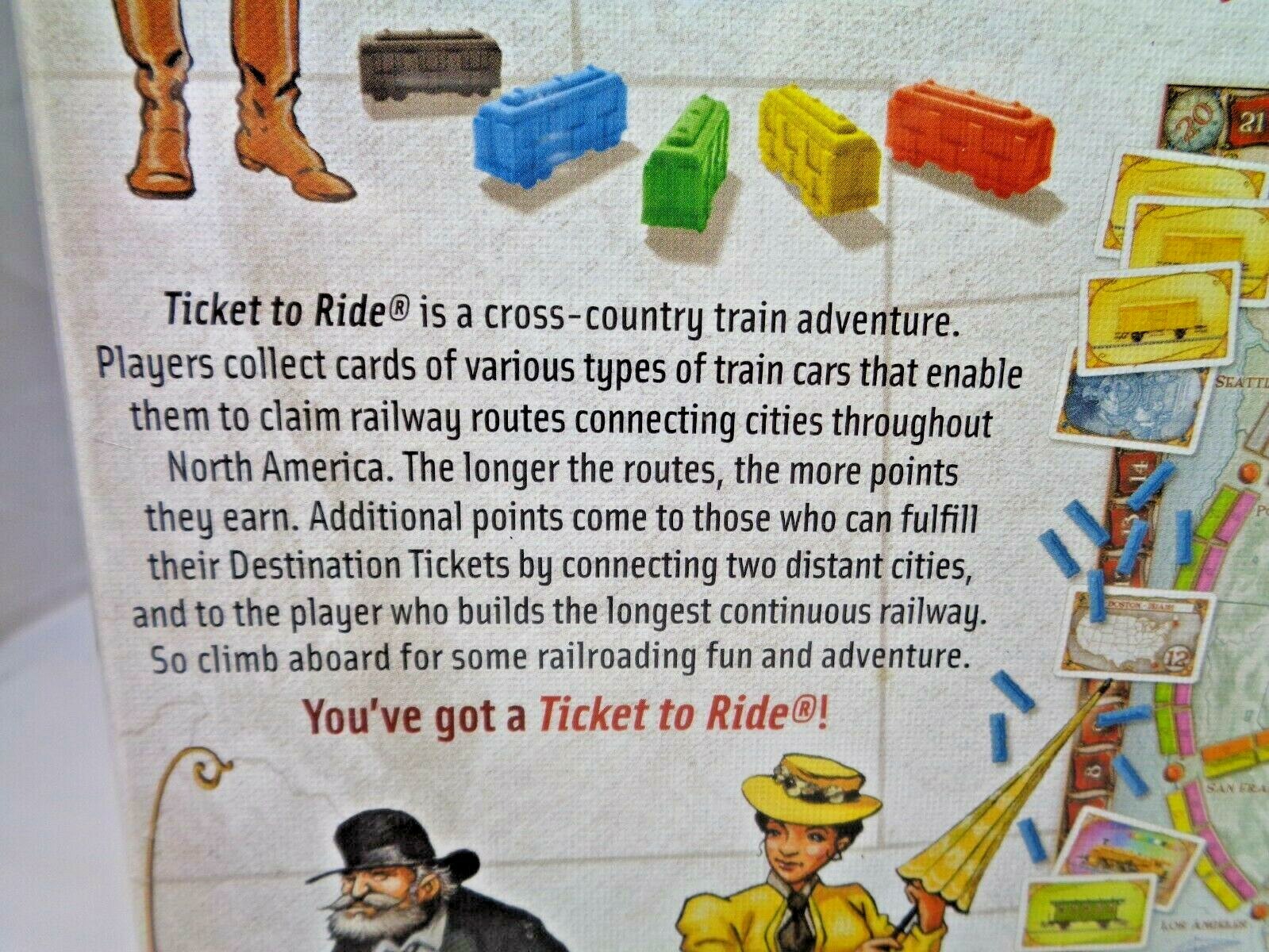Days of Wonder Ticket To Ride by Alan R. Moon Train Adventure Board Game SEALED