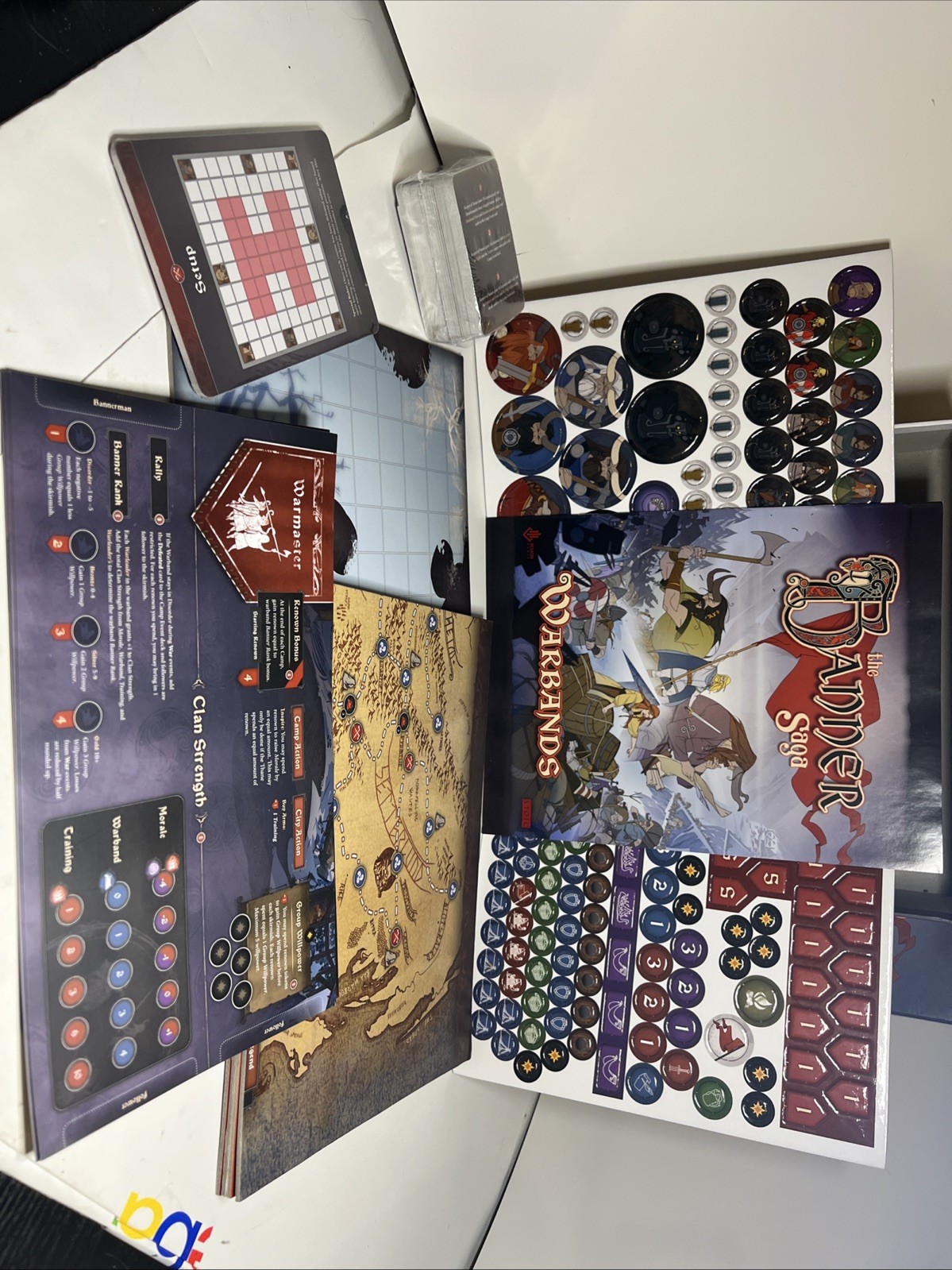 The Banner Saga – Warbands Co-Op Board Game Box Megacon Complete Never Played