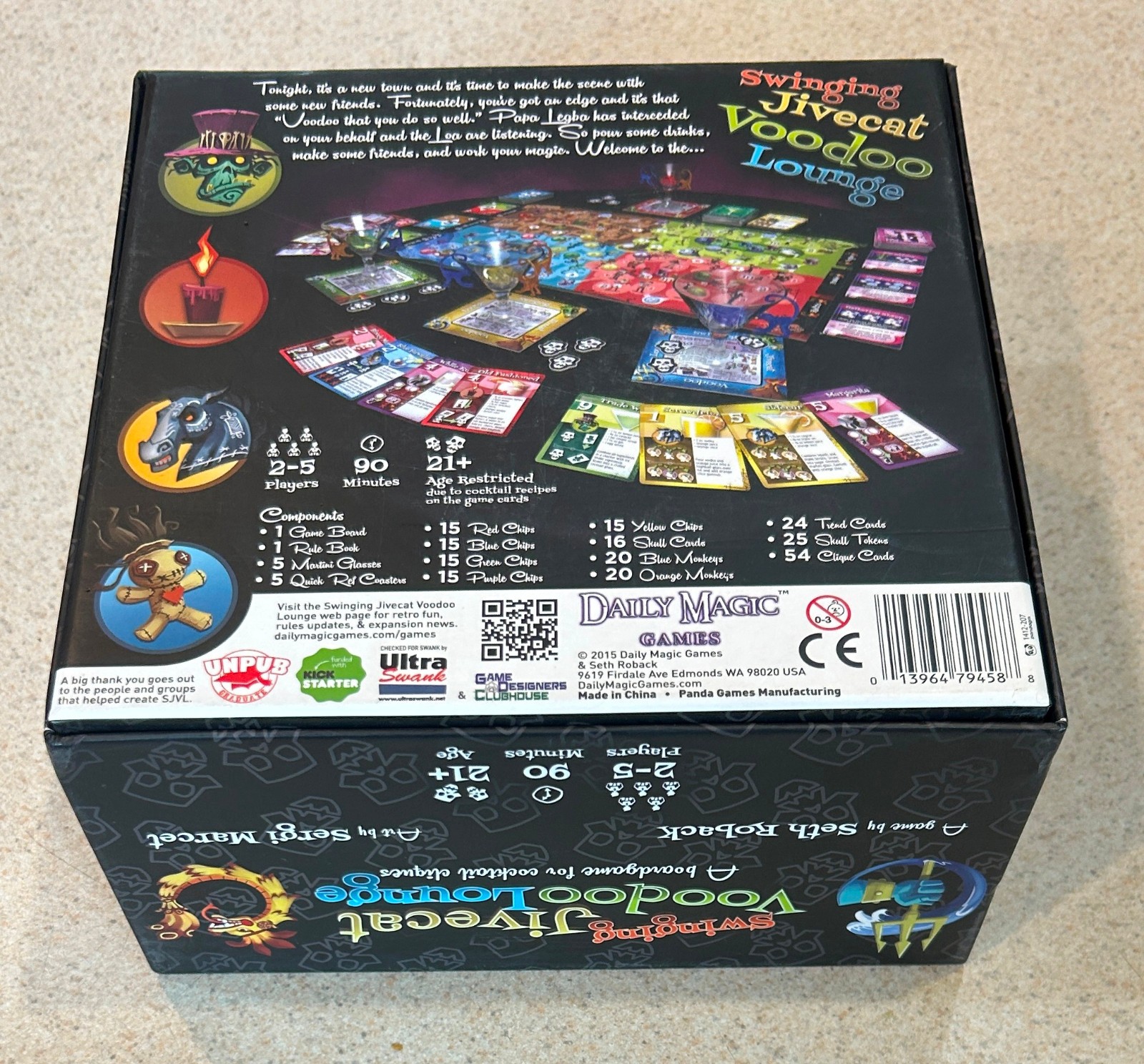 SWINGING JIVECAT VOODOO LOUNGE BOARD GAME (2015 Daily Magic) — Complete