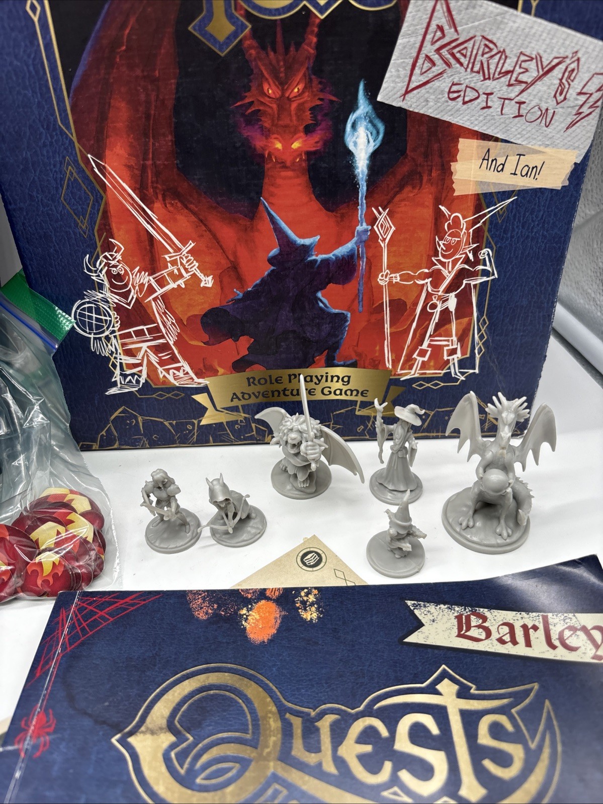 Quests of Yore Barley’s Edition Role Playing Board Game Disney Onward – COMPLETE