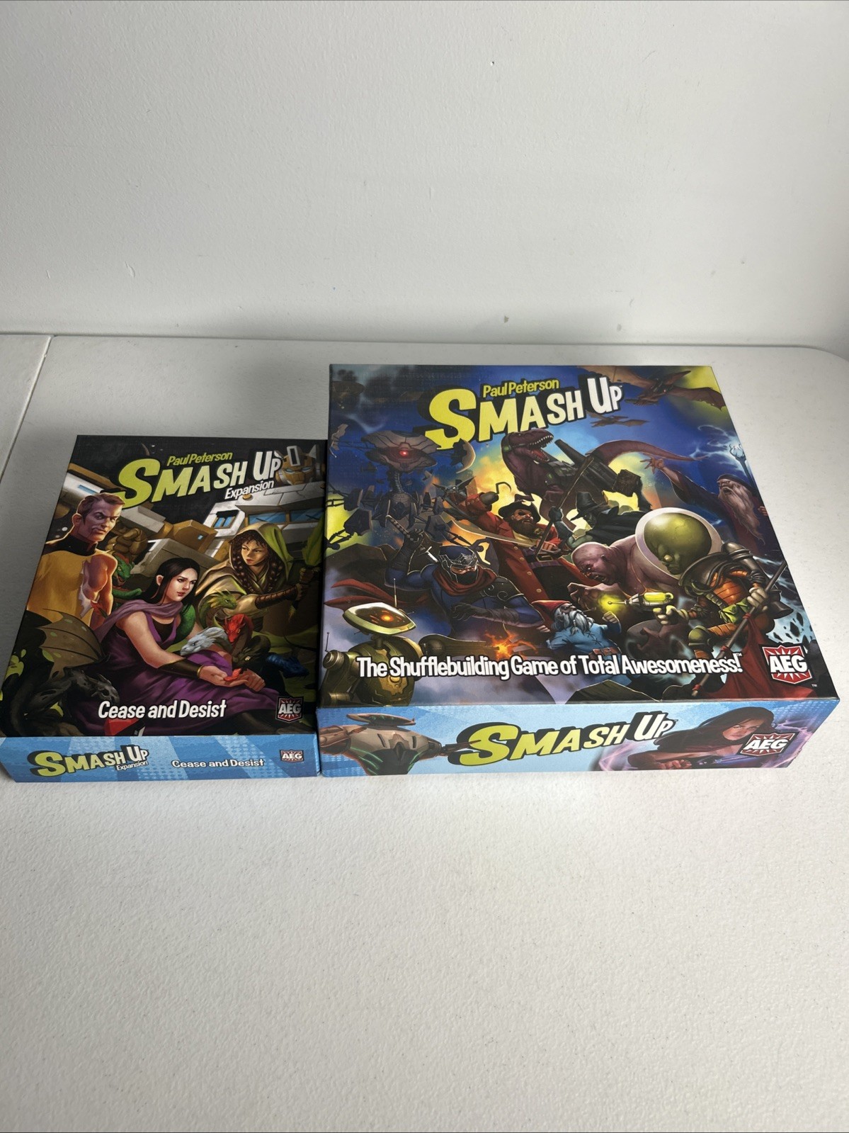 Smash Up Card Game Base Set & Cease And Desist & Disney Expansion Set
