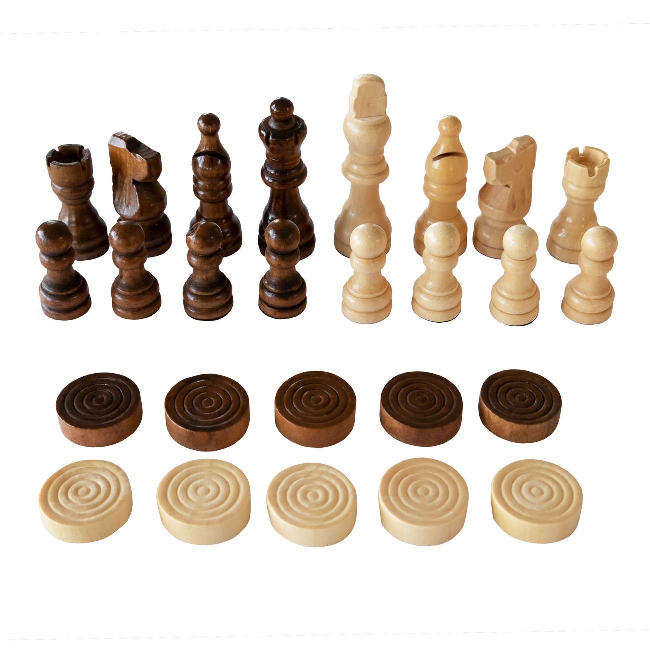 Chess & Checkers Game, 2 in 1 Wooden, FSC® 100%,