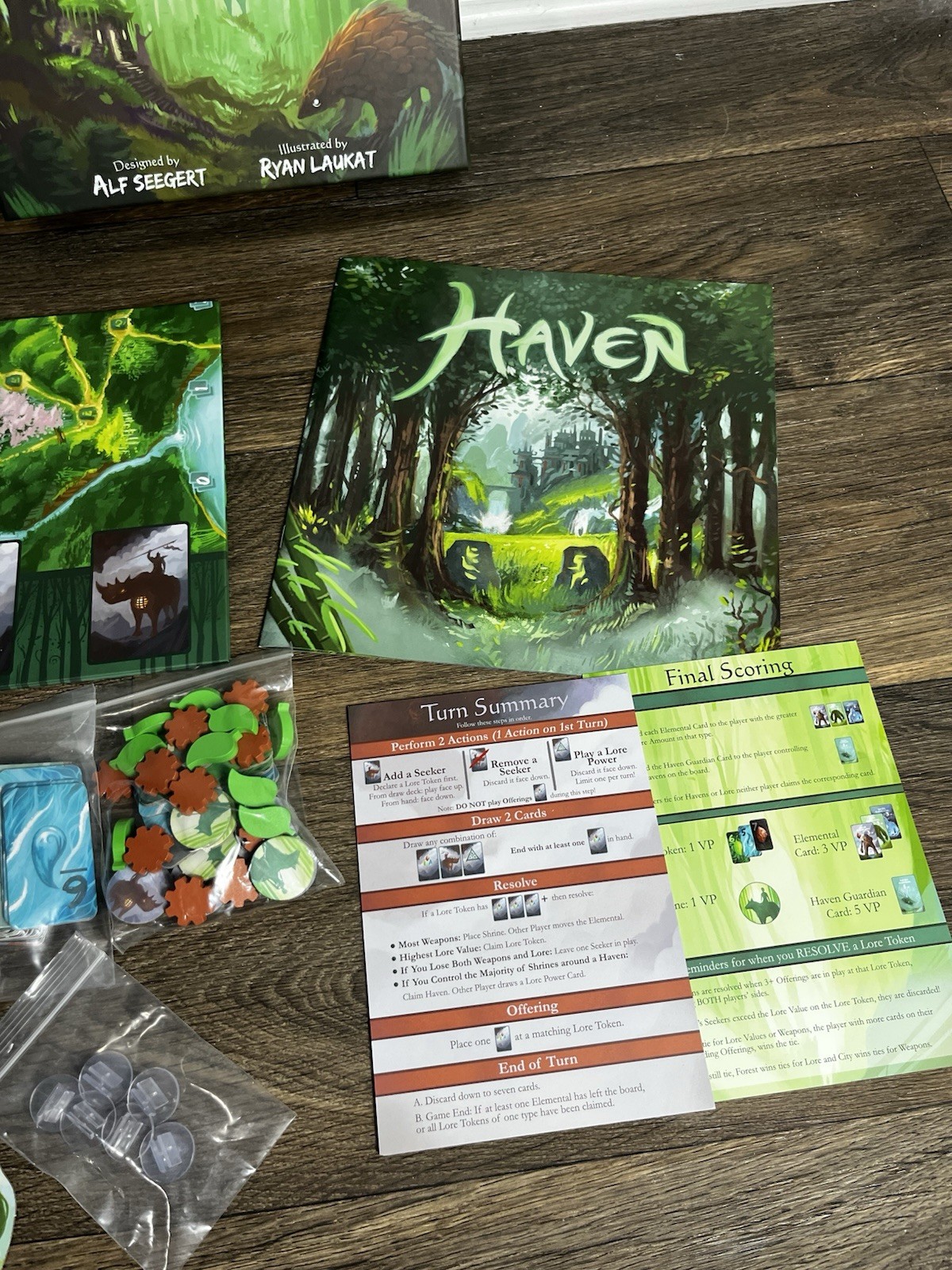Haven Board Game Red Raven Games Fantasy Strategy (2020)-Complete