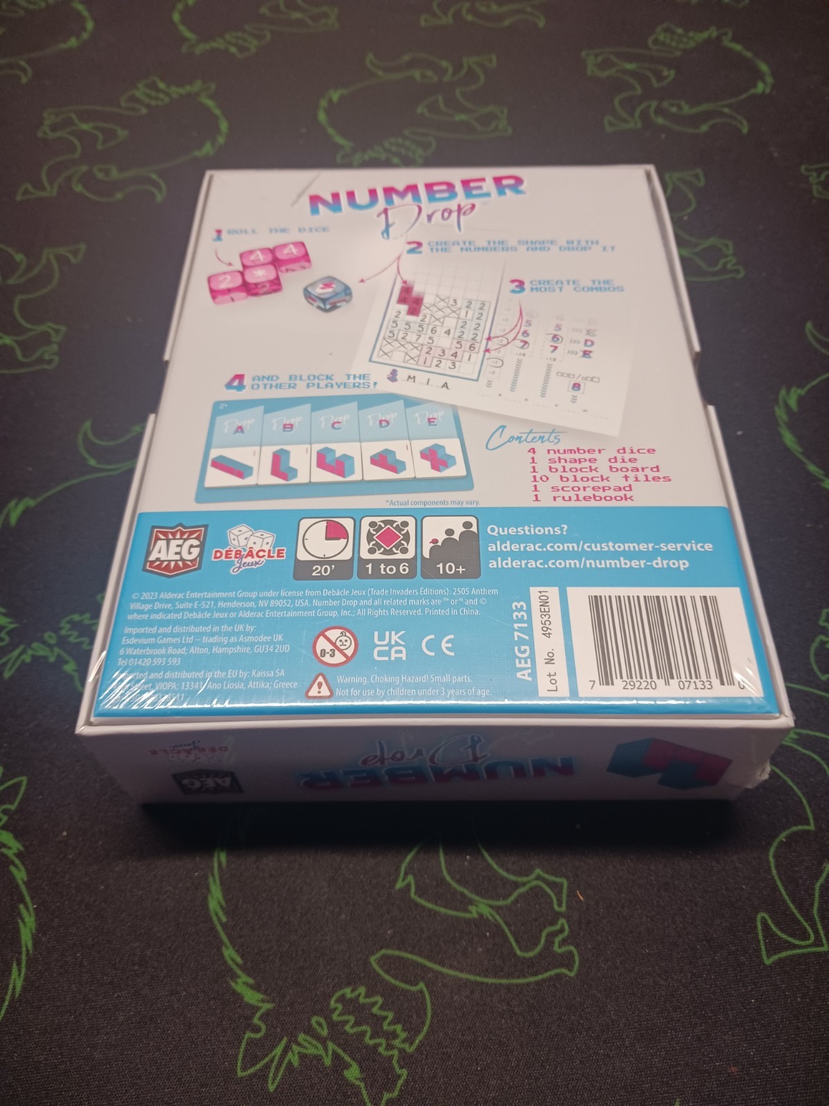 Number Drop Retro Roll & Write Game NEW