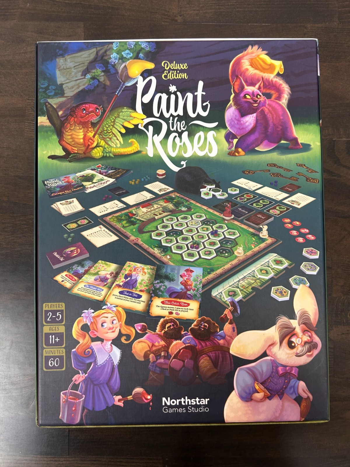 Paint the Roses Deluxe Edition Board Game + Cheshire Kitten + Caterpillar – EX!
