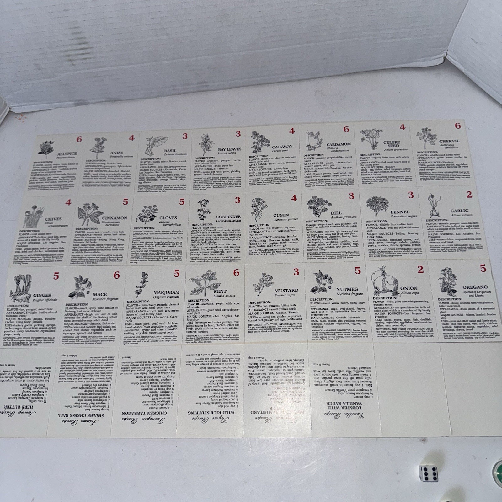 Avalon Hill 1988 – Spices of the World game – McCormick Company (UNCUT + UNP)