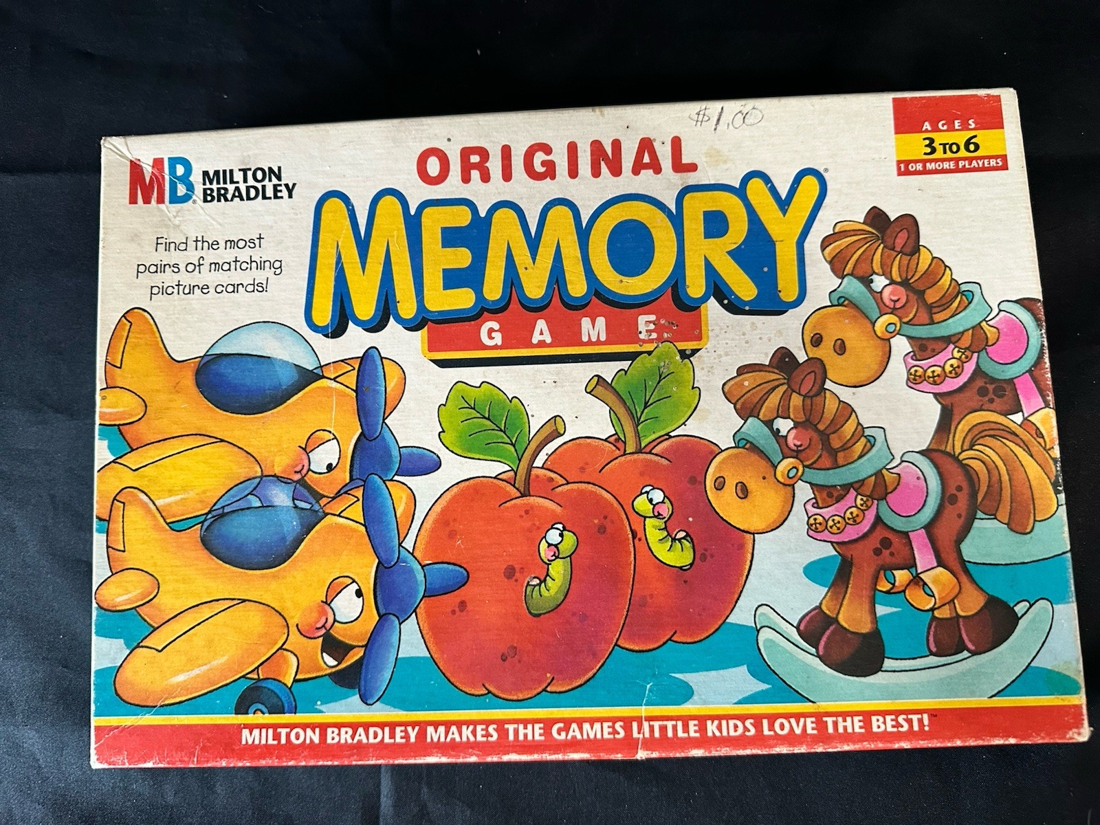Vintage Original Memory Game 1996 Matching Game Milton Bradley COMPLETE