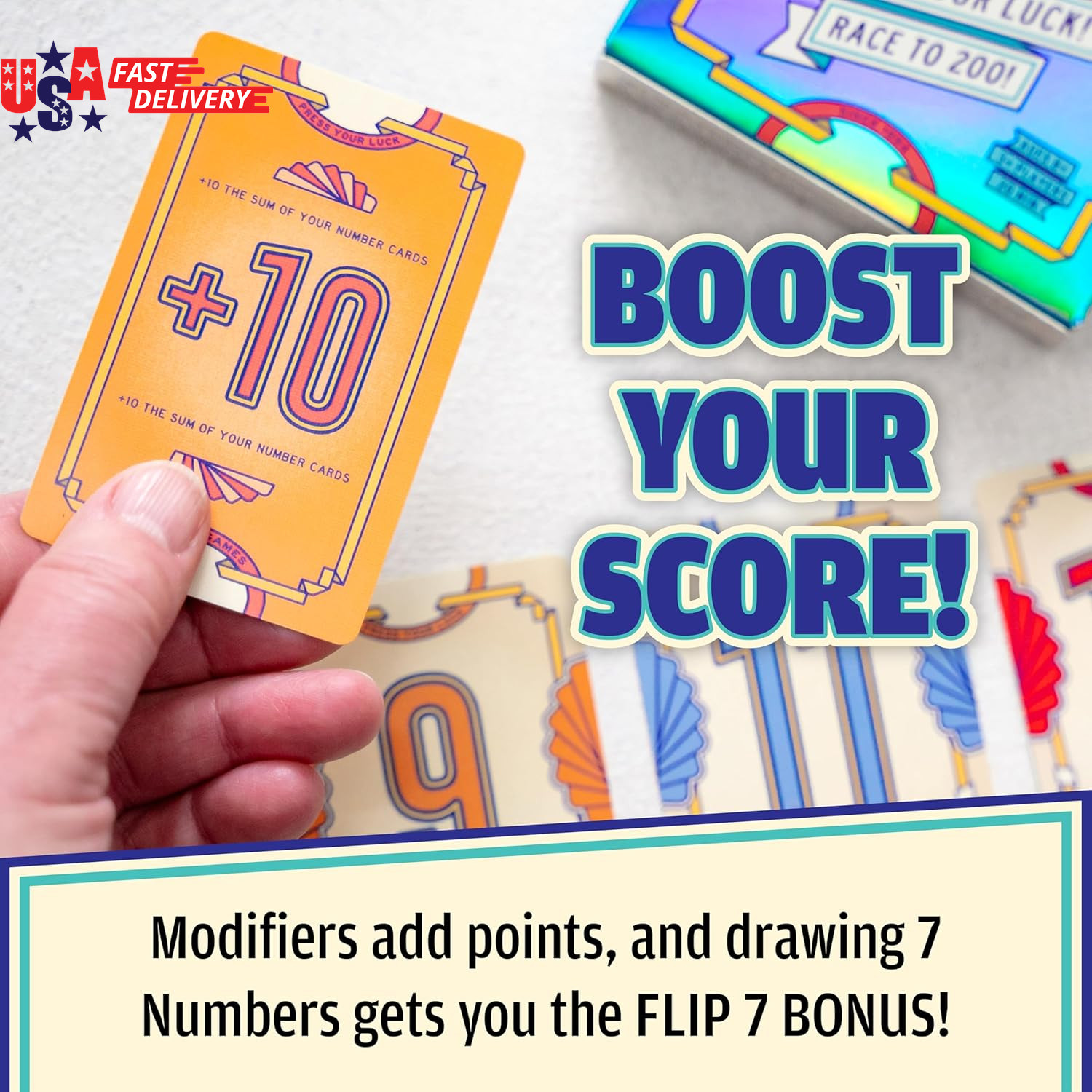Flip 7, the Ultimate Blend of Press Your Luck & Strategy, Fast-Paced Addictive C