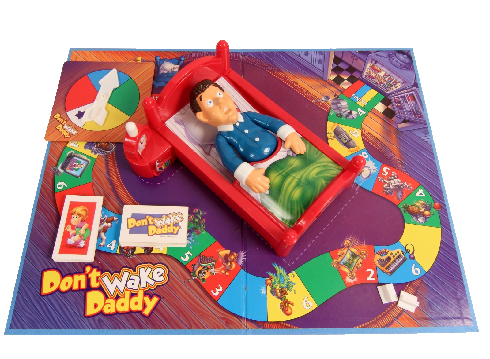 Hasbro Don’t Wake Daddy Alarm Clock Game Untested Only 2 Player Card Holders
